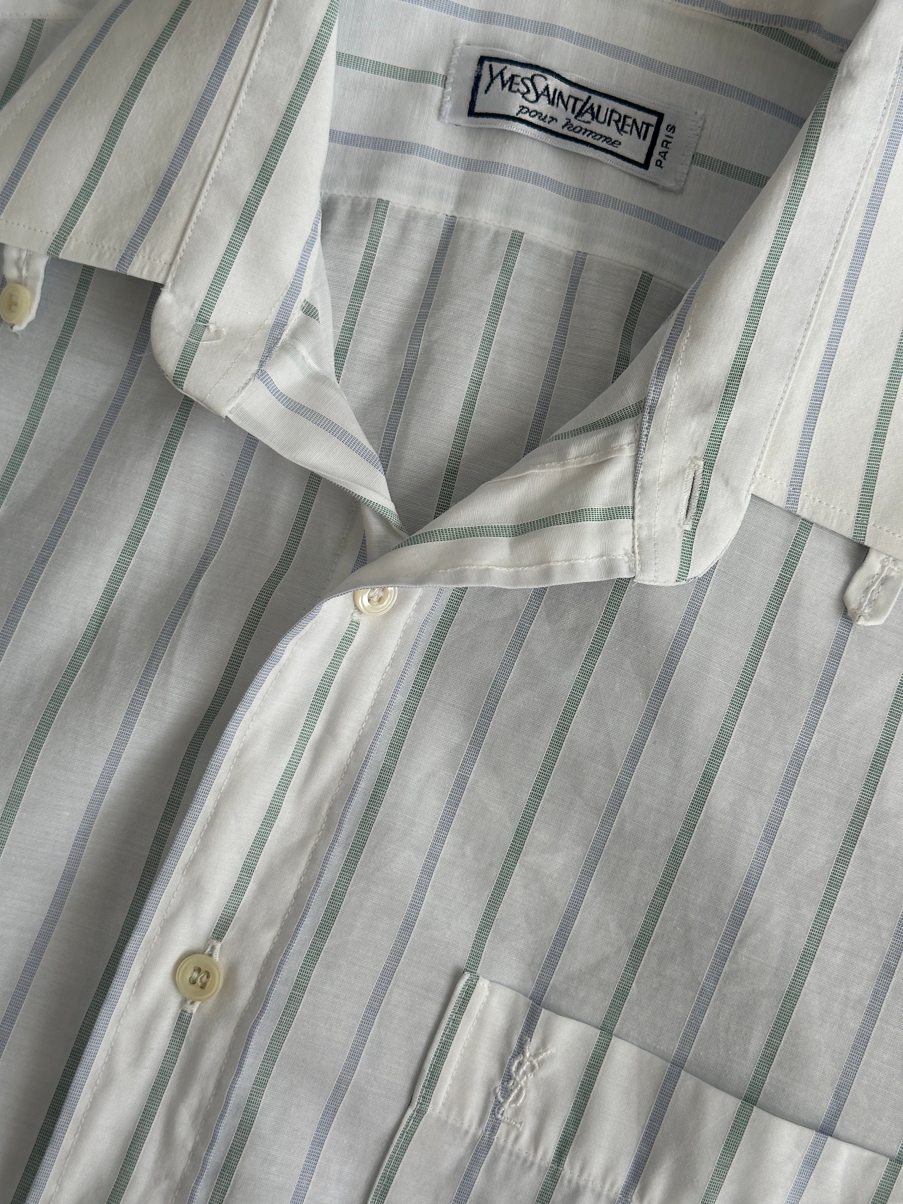 Yves Saint Laurent Pour Homme Paris 1990s Striped Shirt - S