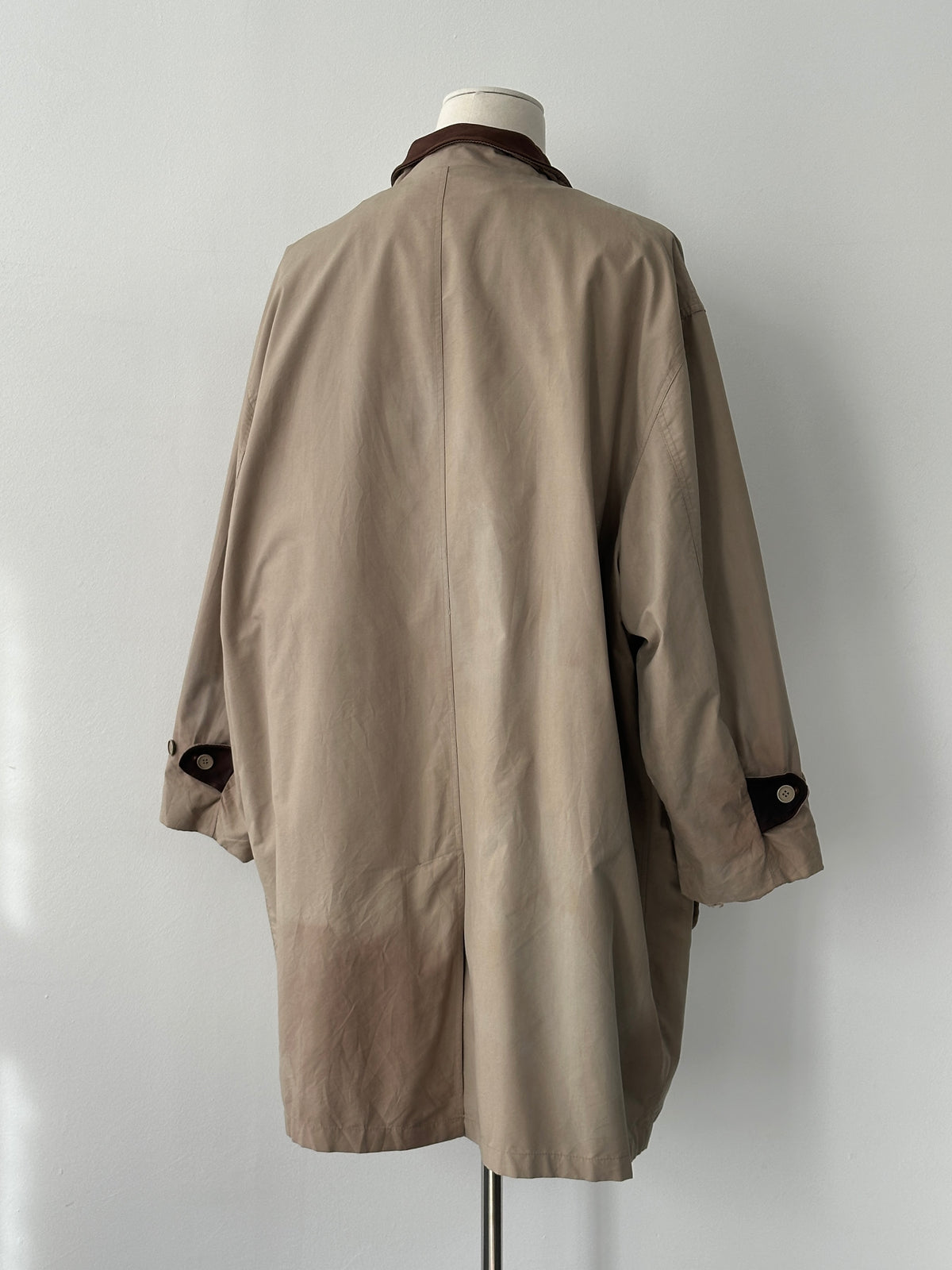 Christian Dior Monsieur 1990s Leather Collar Trench - XXL