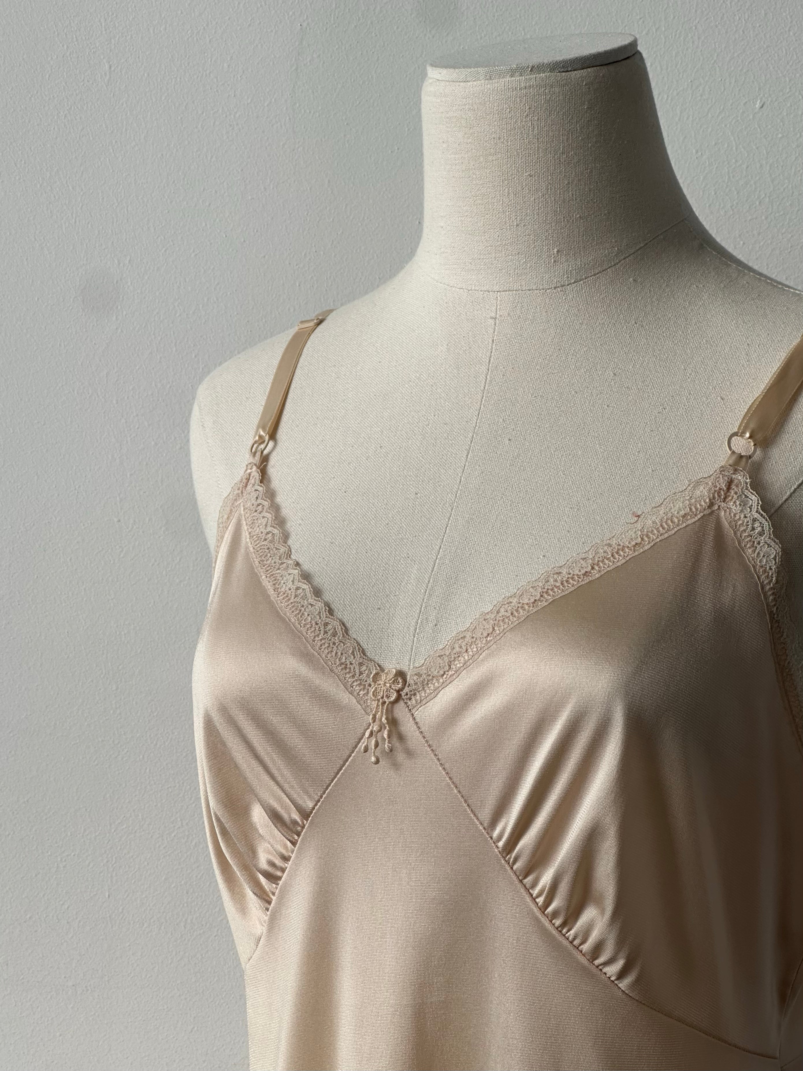 Vintage 1990s Lace Slip Dress - M