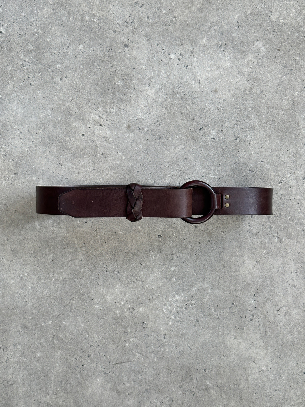 Vintage 1990s Leather Belt - One size