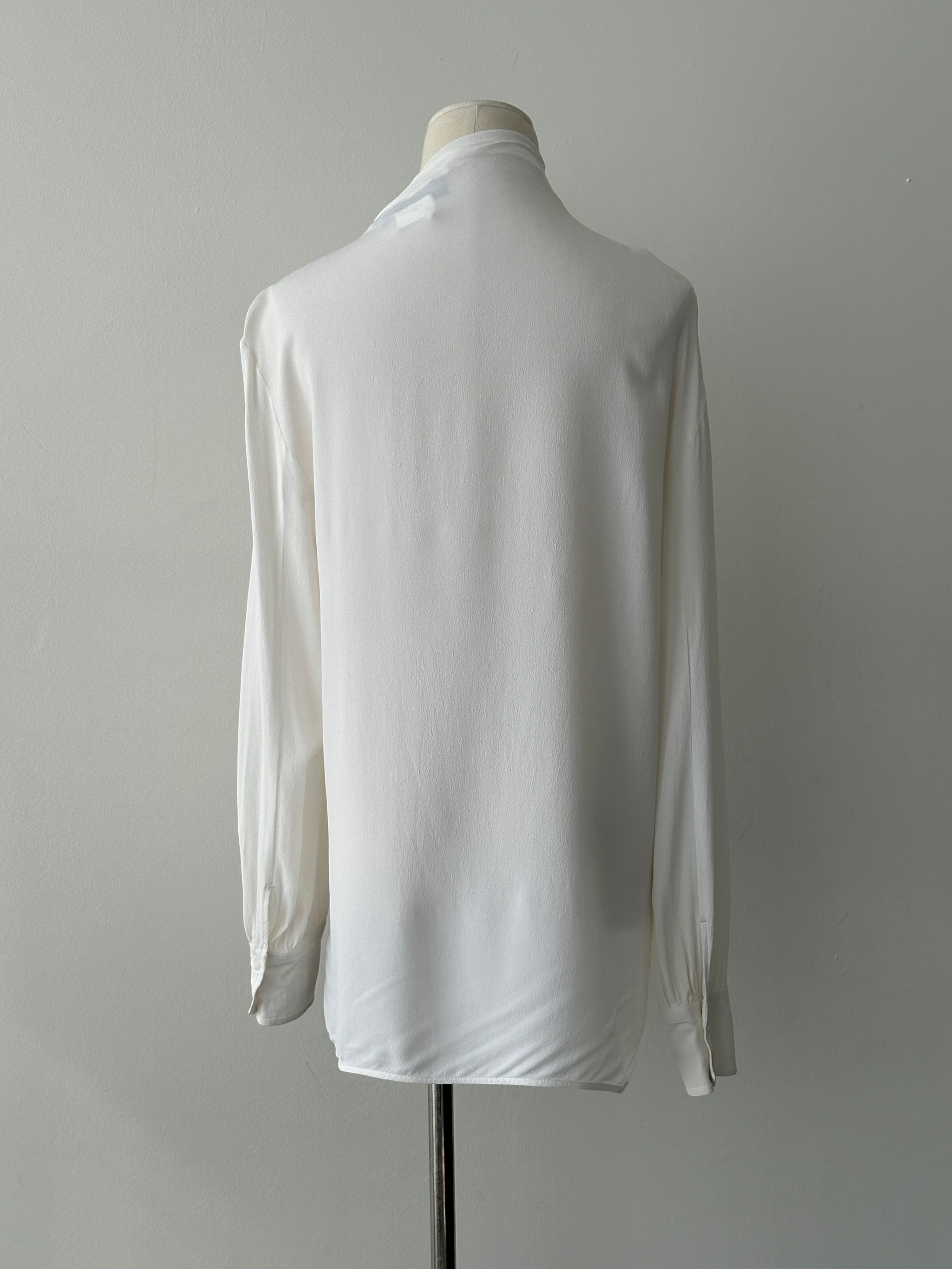 Sportmax 2000s Sheer Crepe High Neck Top - M