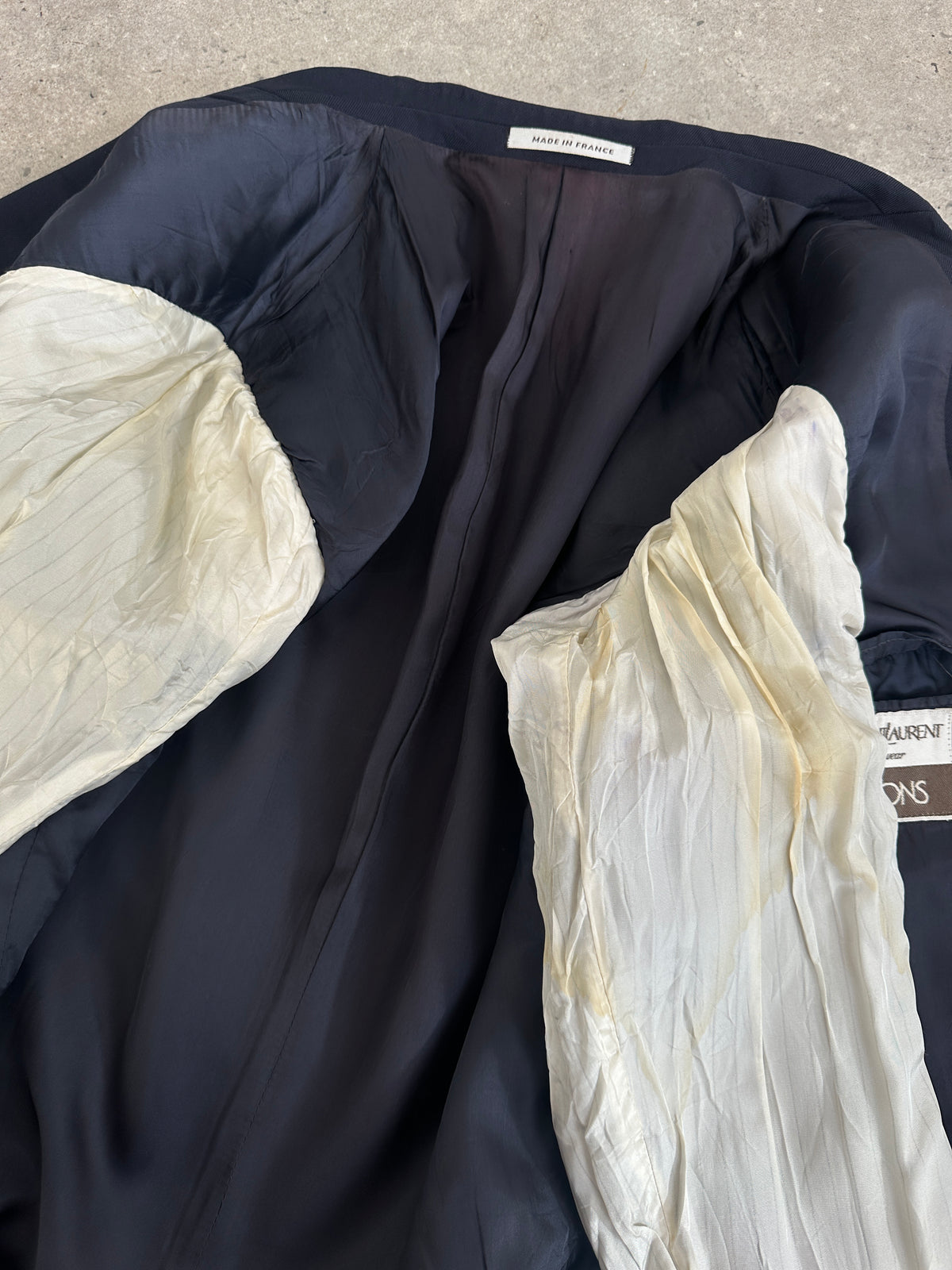 Yves Saint Laurent 1990s Pure Wool Bespoke Button Blazer - M