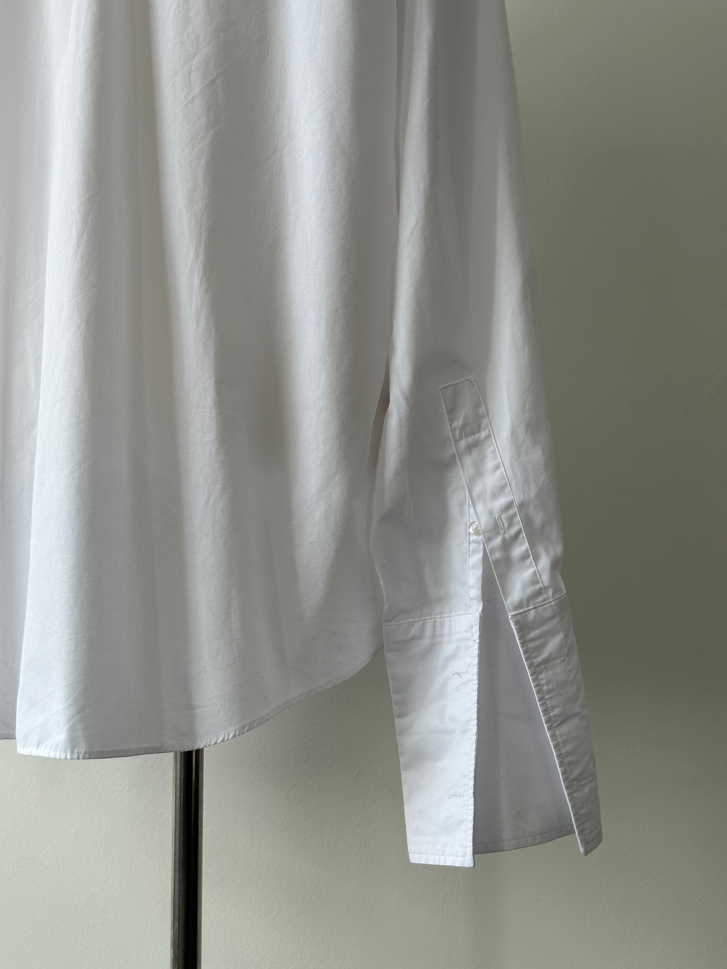 Yves Saint Laurent Pour Homme 1990s Cotton Logo Dress Shirt - XL