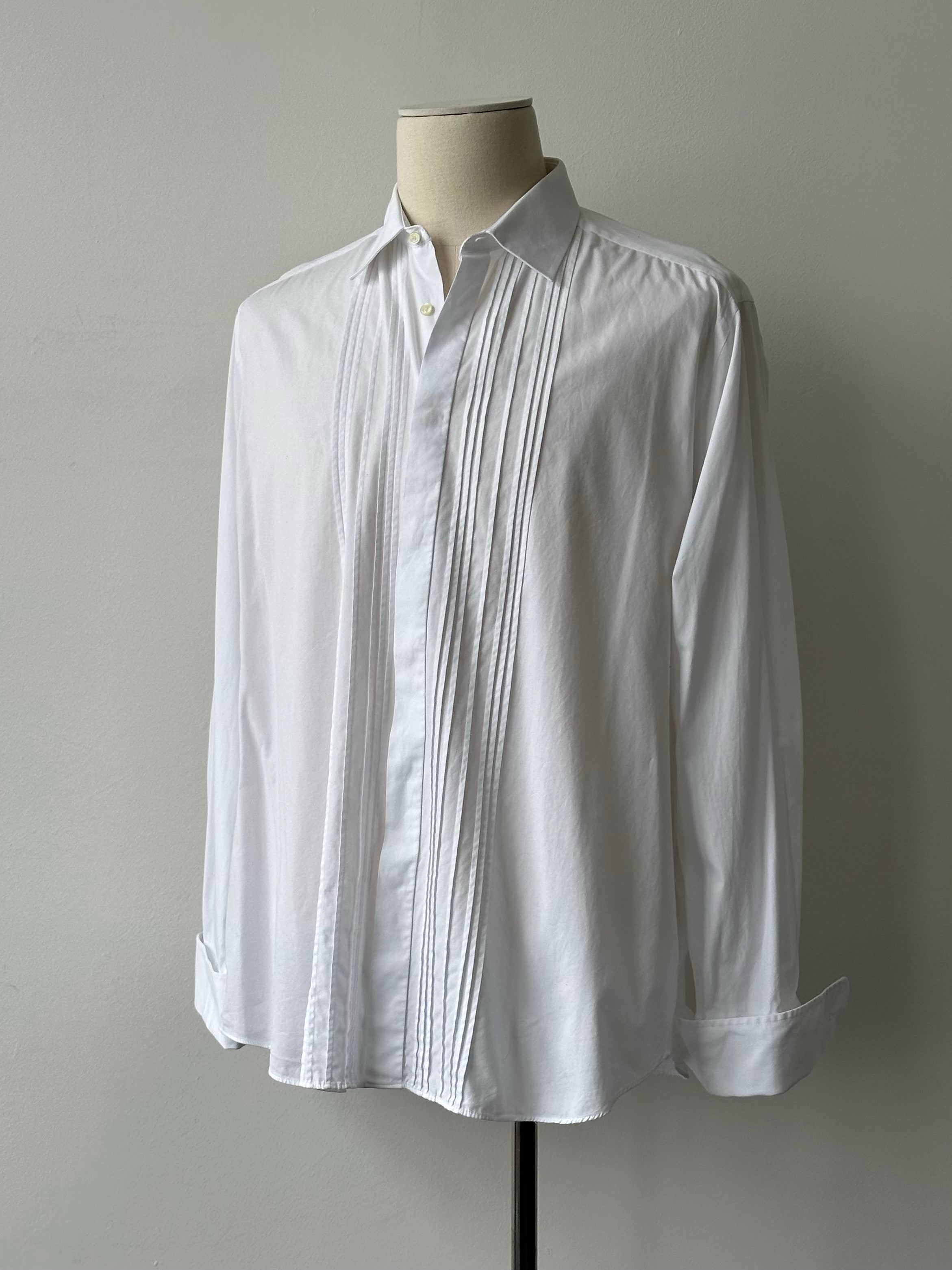 Christian Dior Monsieur 1990s Pure Cotton Tuxedo Dress Shirt - L