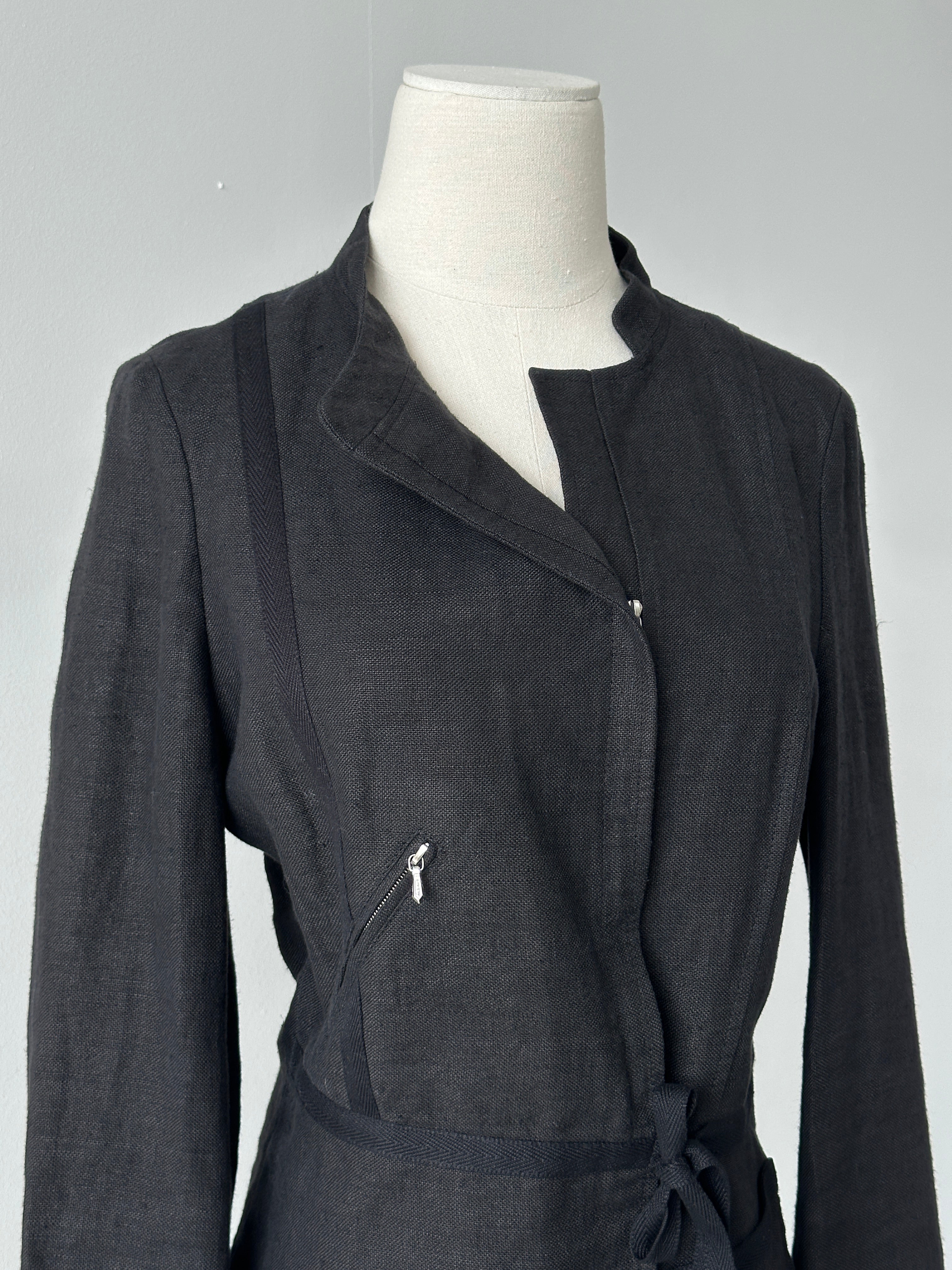 Vintage 1990s Pure Linen Tailored Jacket - S