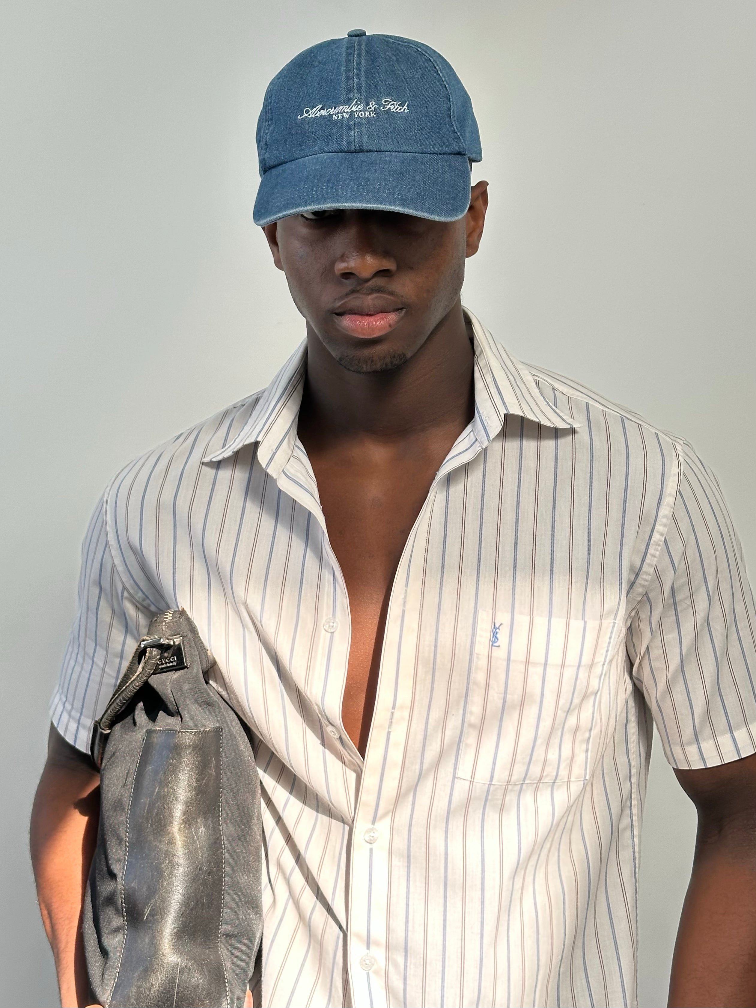 Yves Saint Laurent Pour Homme 1990s Short Sleeve Striped Shirt - M