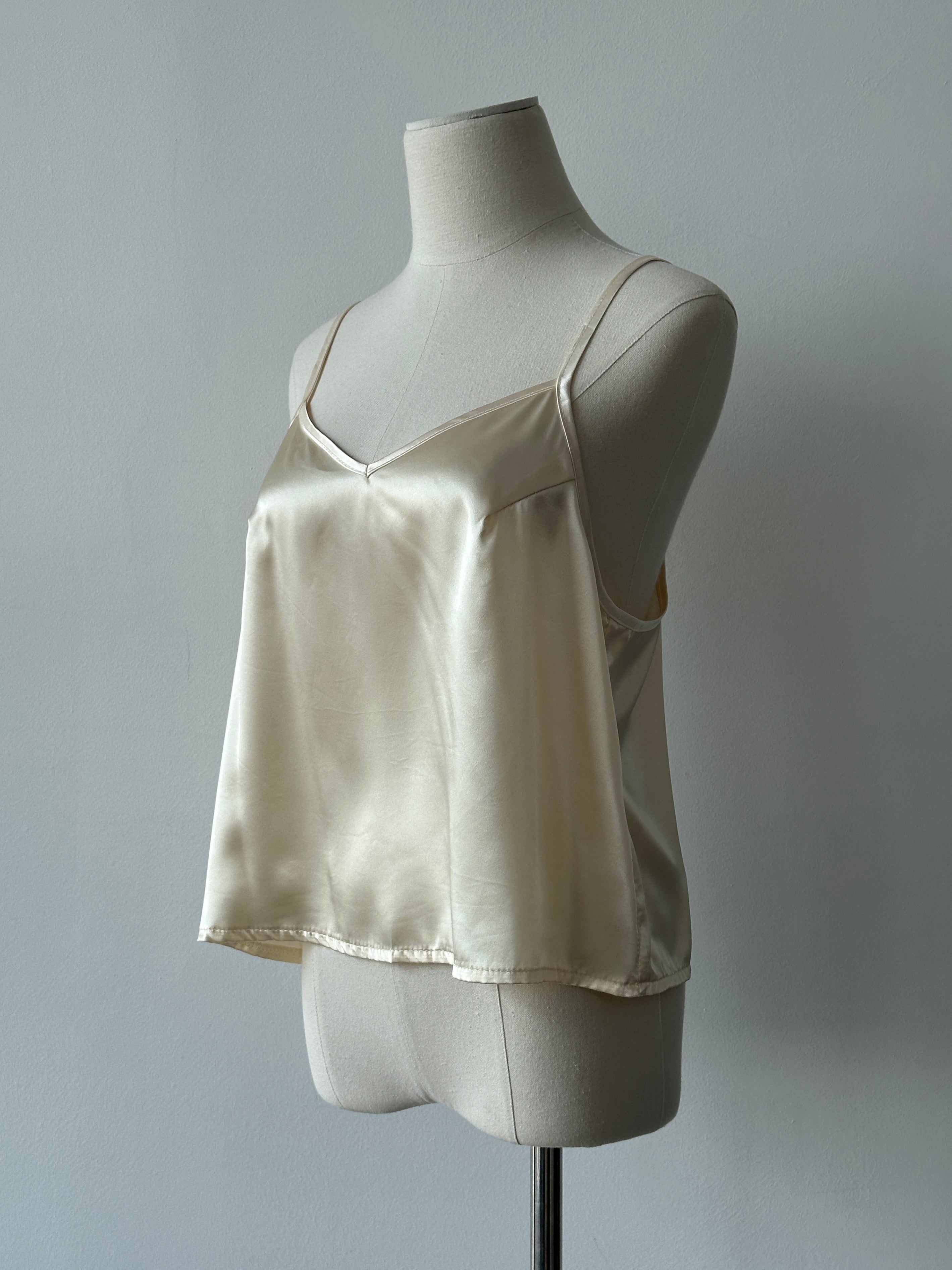 Vintage 2000s Satin V Neck Cami Top - M