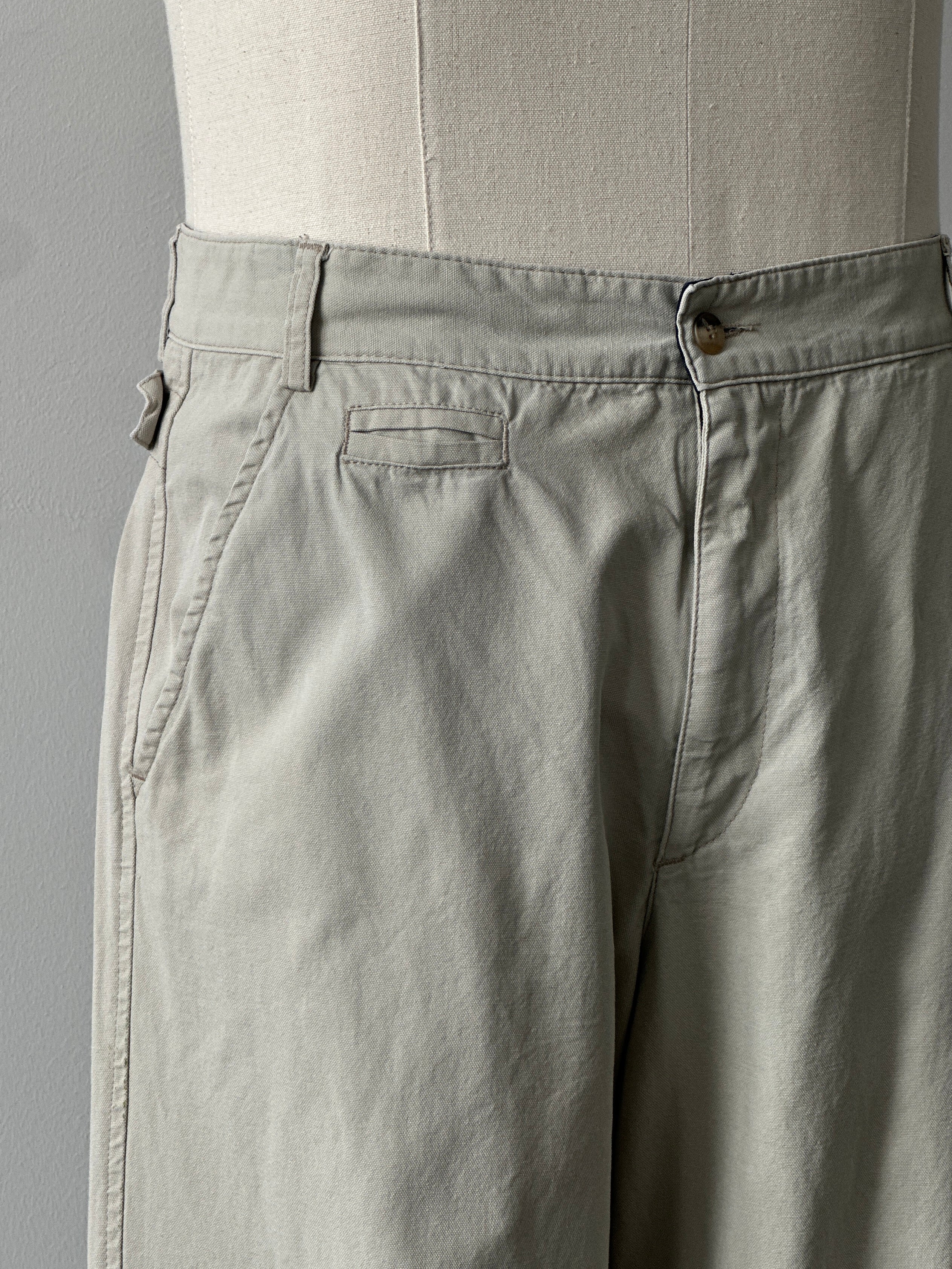 Vintage 1990s Pure Cotton Straight Leg Trousers - W30