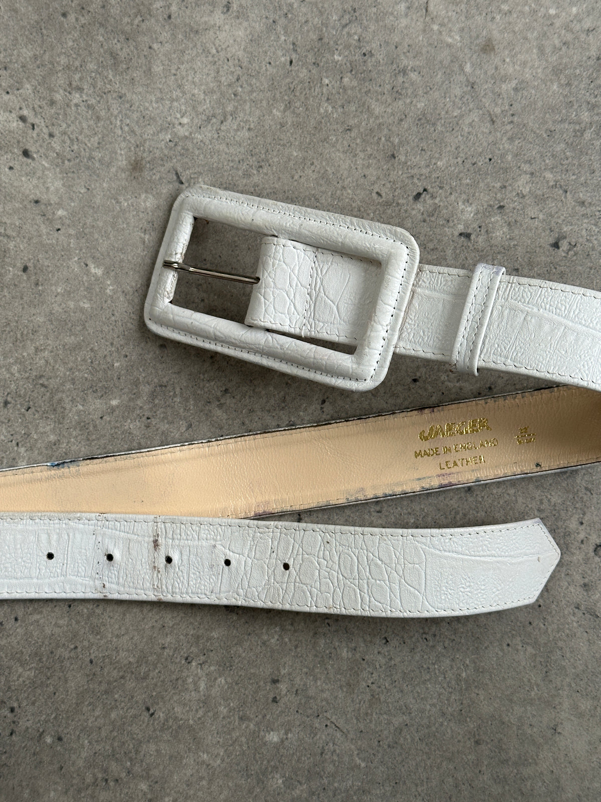 Jaeger 1990s Slim Leather Belt - W29-33