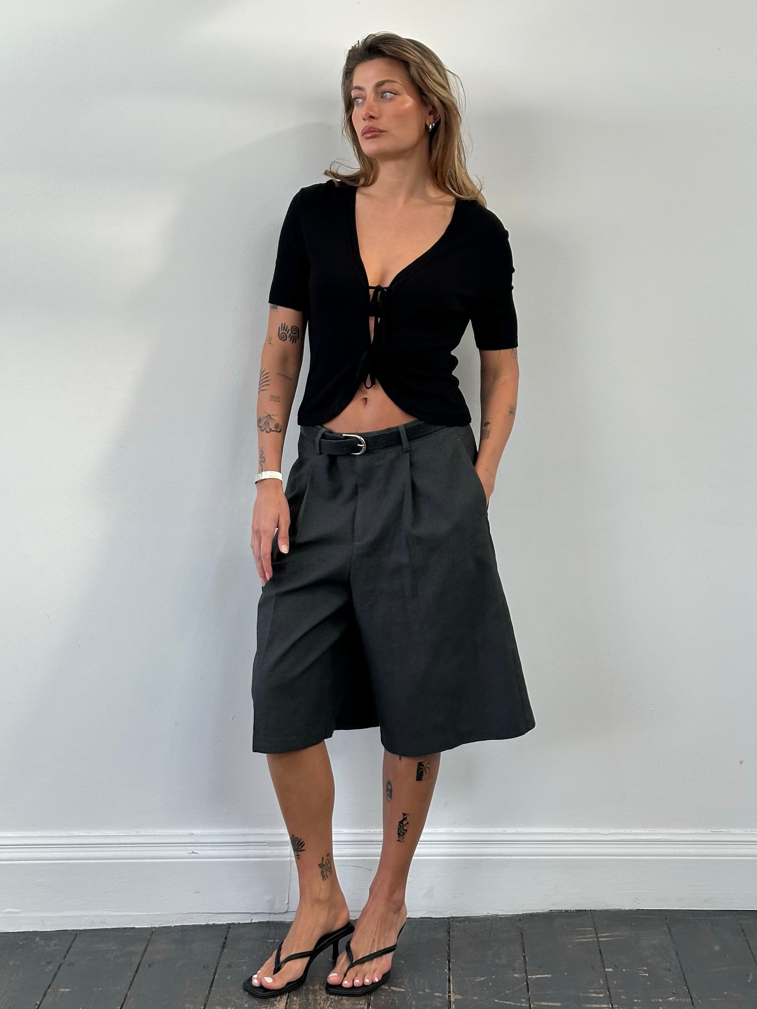 Mani 1990s Tie Front Top - S/M