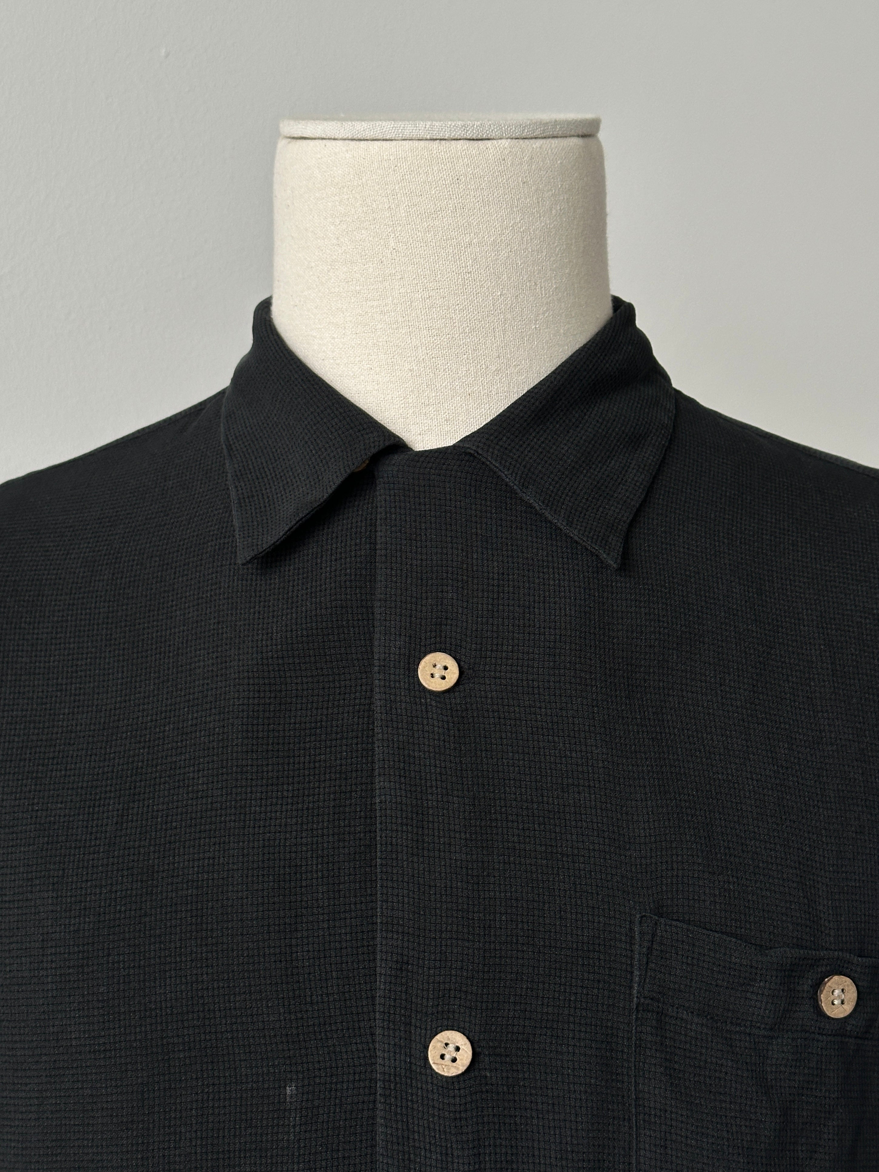 Vintage 1990s Pure Silk Short Sleeve Shirt - L