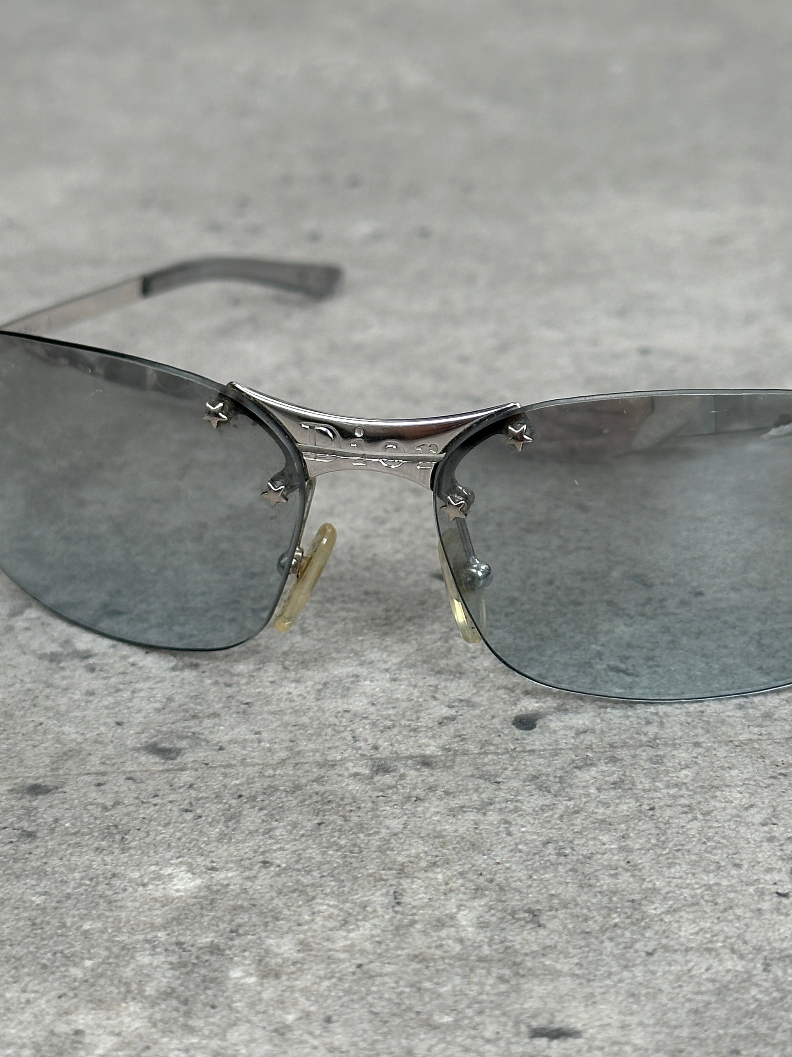 Christian Dior 1990s Mini Pop Rimless Logo Sunglasses