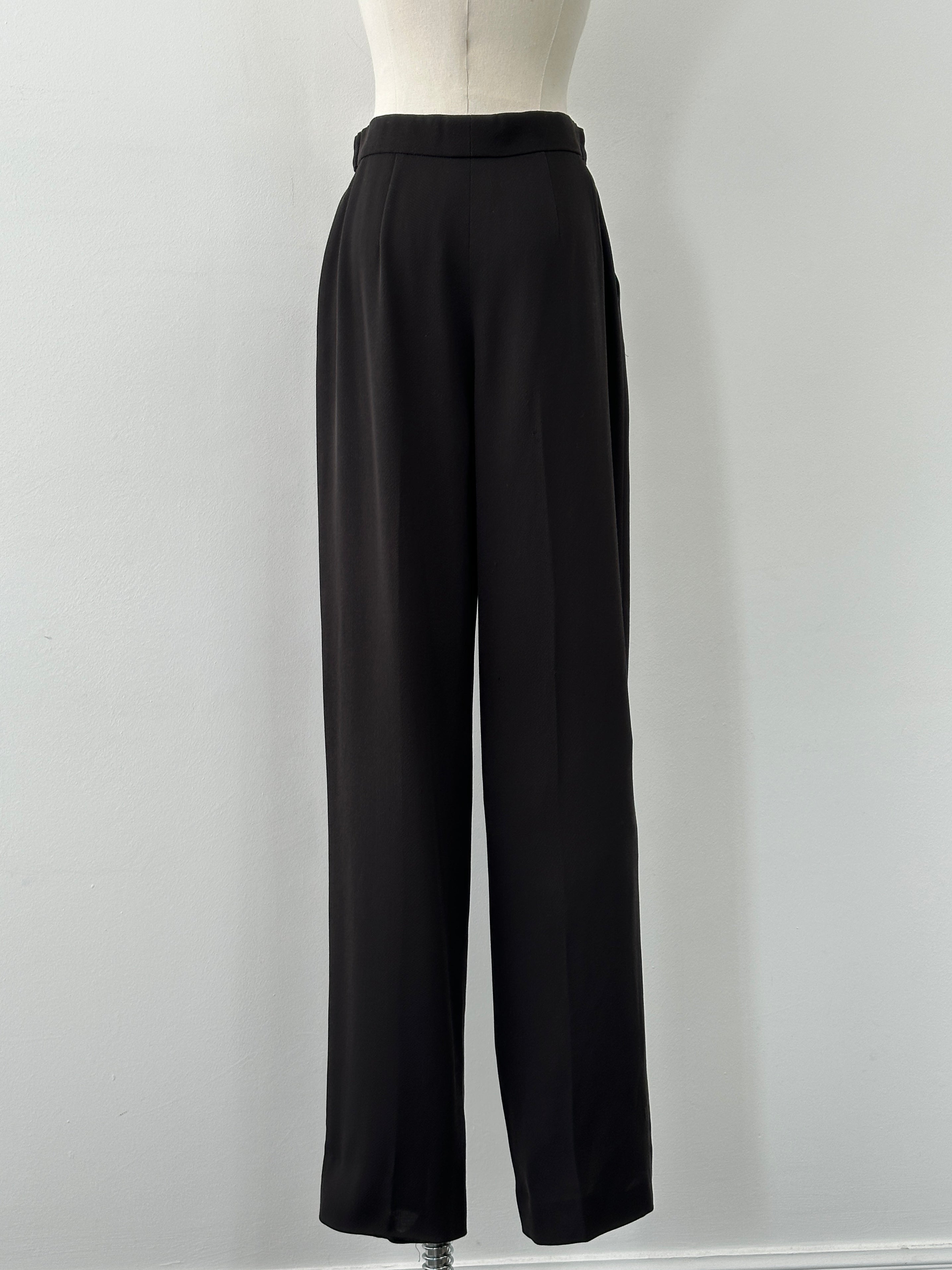 Mani 1990s Pure Wool Straight Leg Trousers - W26