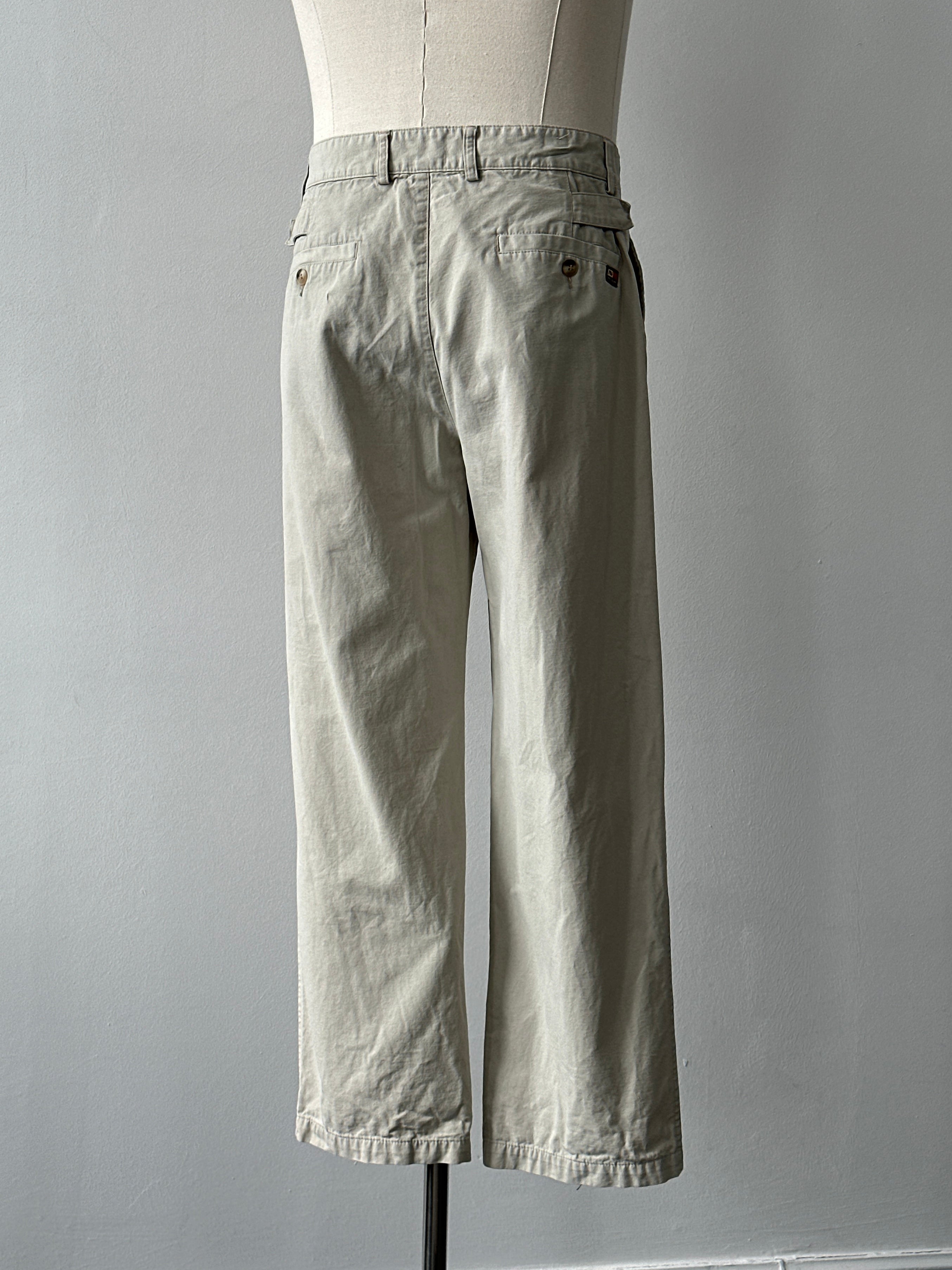 Vintage 1990s Pure Cotton Straight Leg Trousers - W30