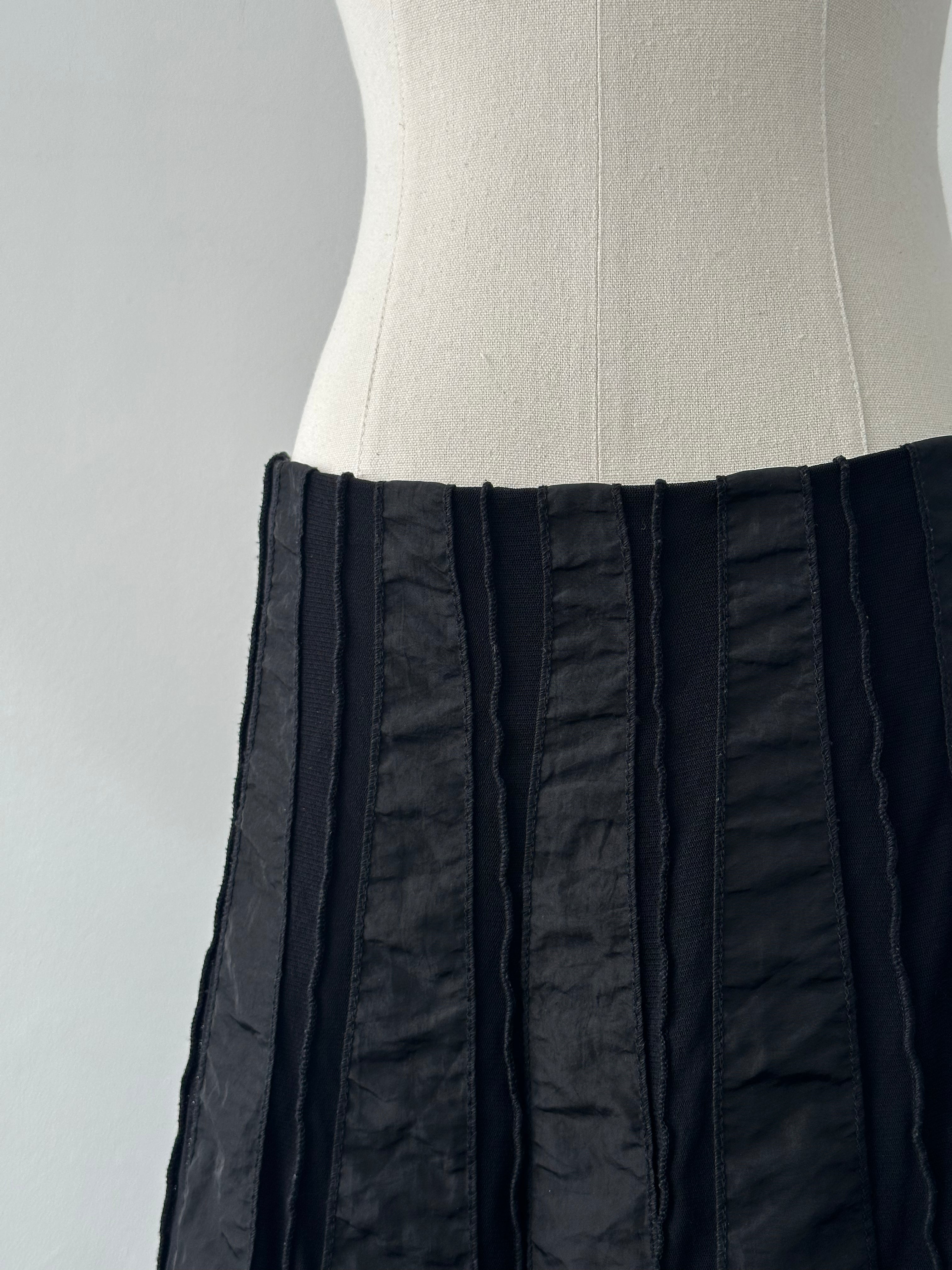 Italian Vintage 1990s Satin Paneled Midi Skirt - W28-32