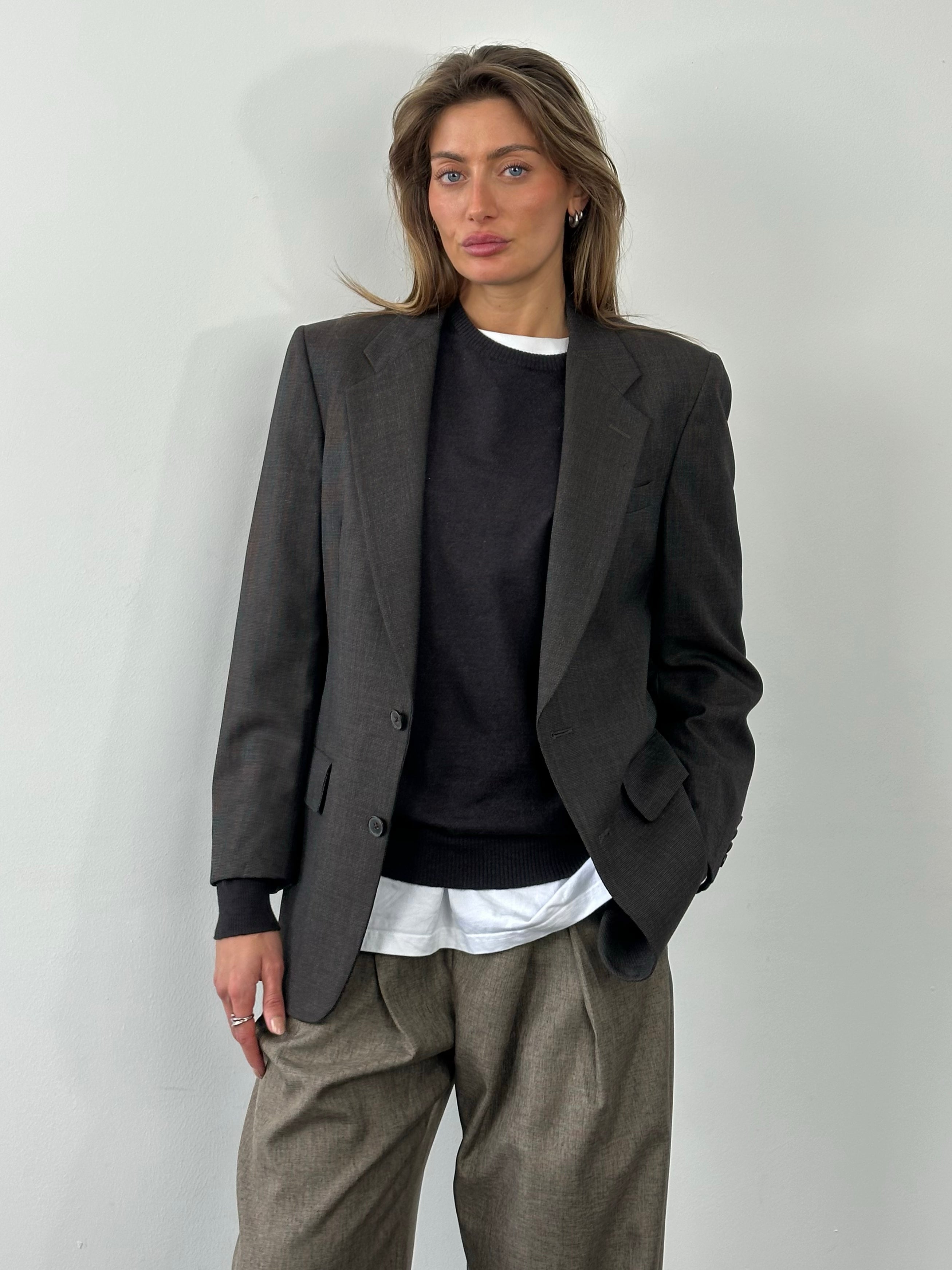 Christian Dior Monsieur 1980s Wool Single Breasted Blazer - 38R/S