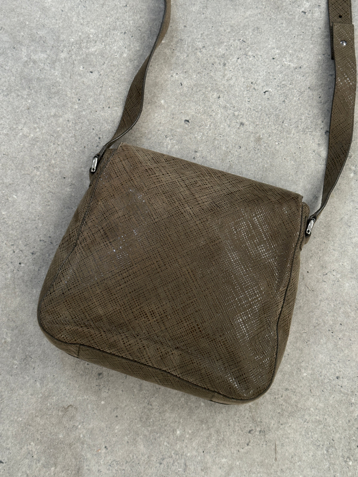 Giorgio Armani 2000s Leather Textured Crossbody Bag