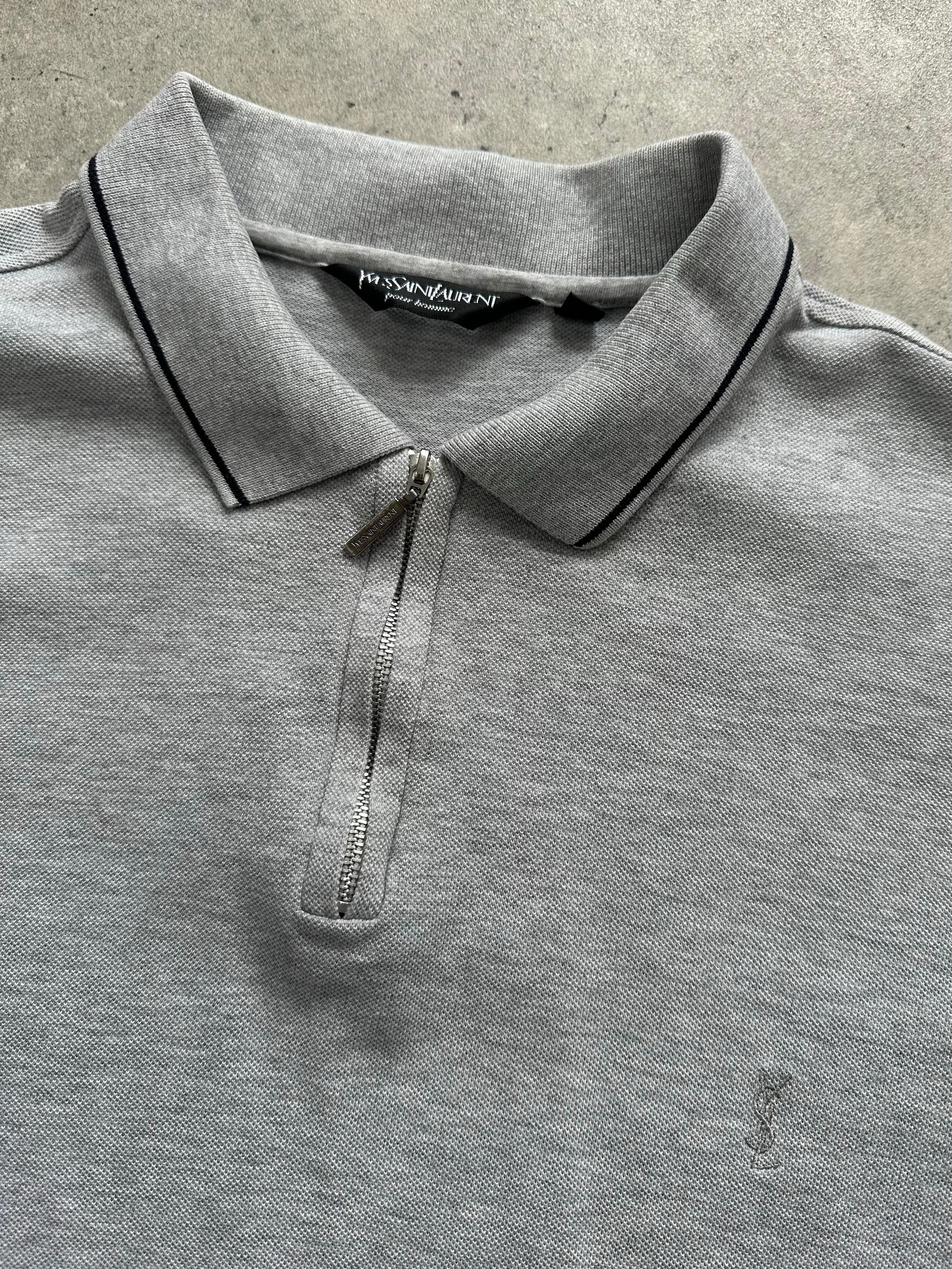 Yves Saint Laurent Pour Homme 2000s Pure Cotton Short Sleeve Polo - L