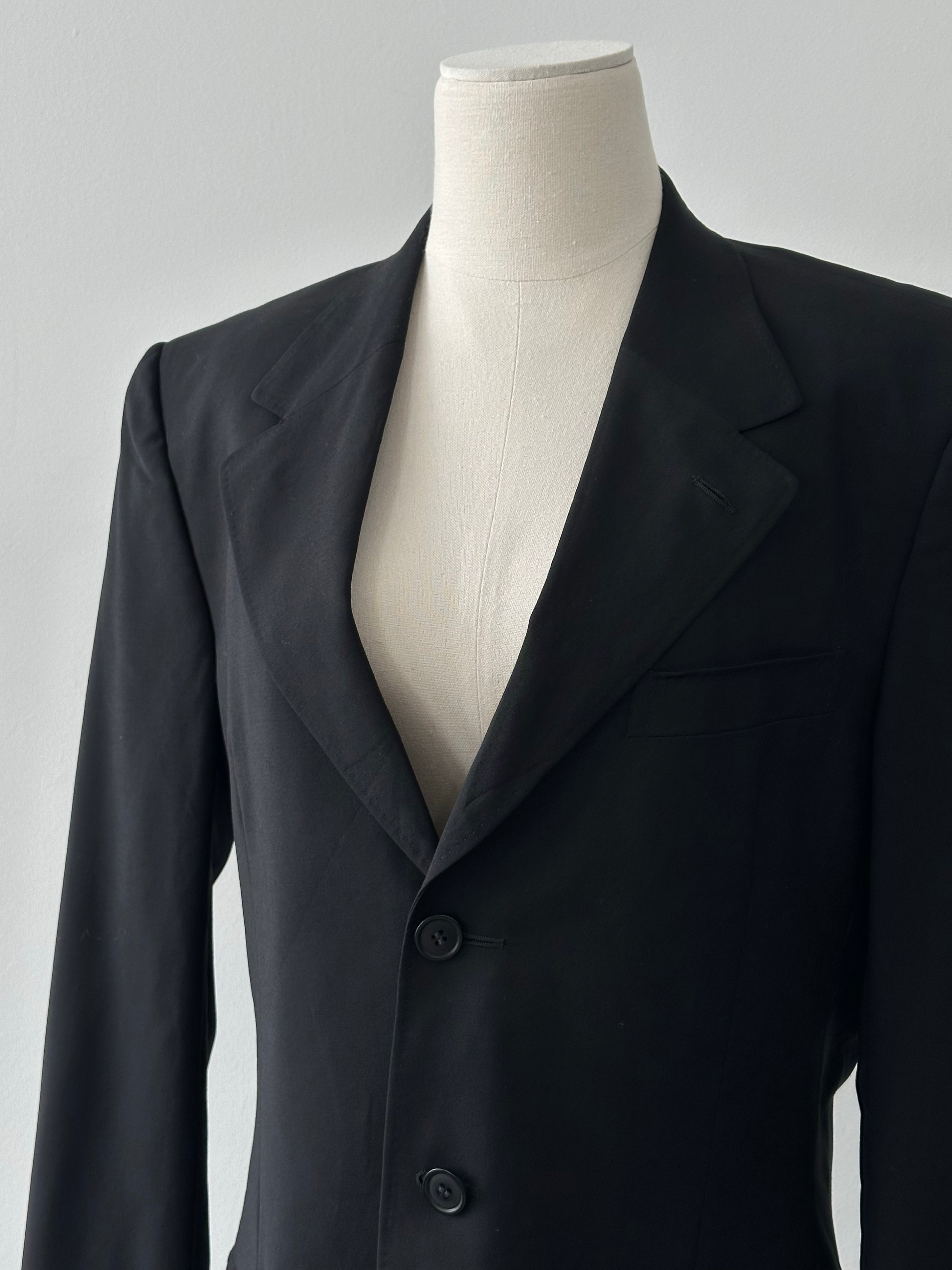 Yves Saint Laurent Rive Gauche 1990s Wool High Neck Blazer - S