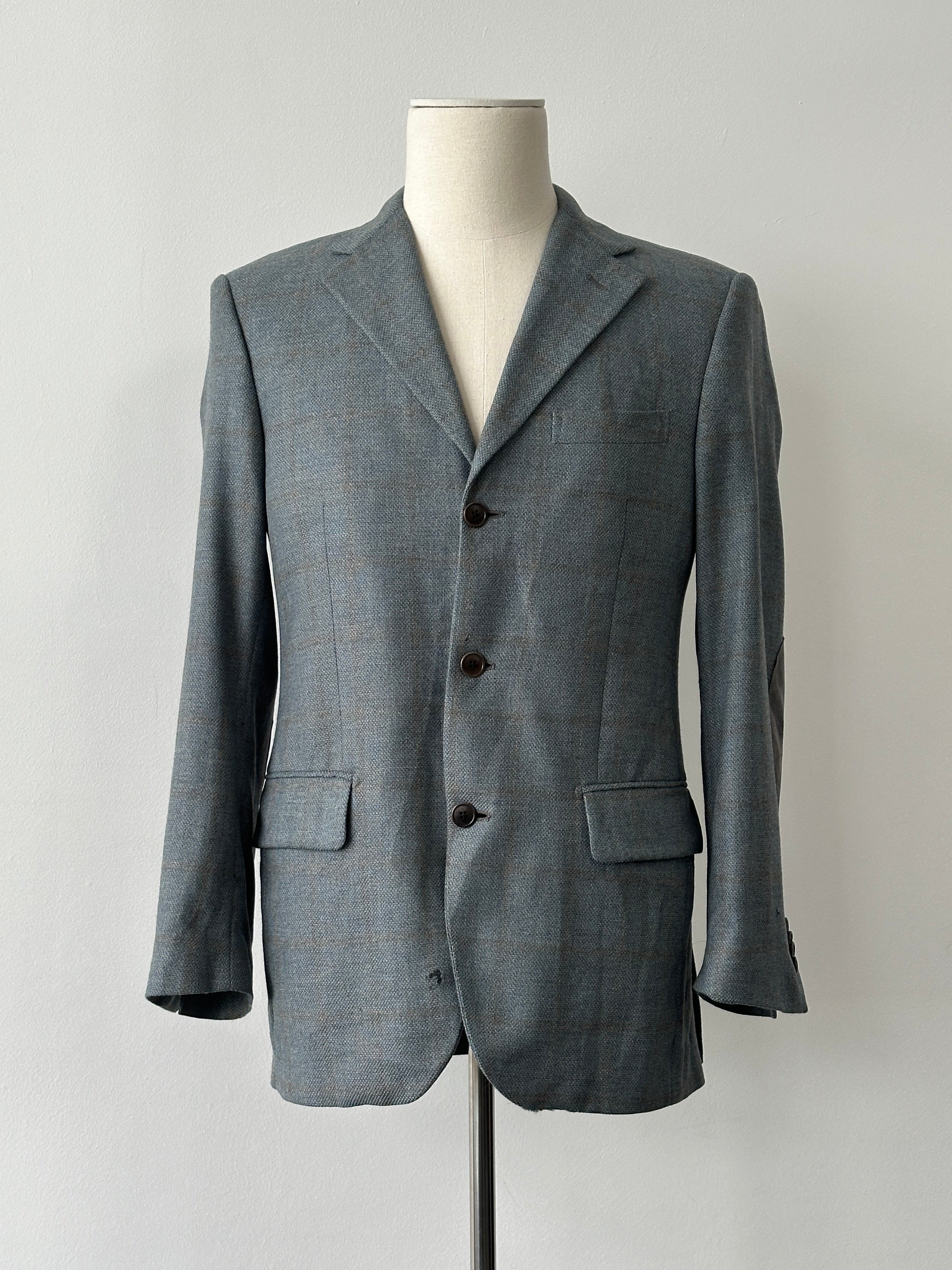 Loro Piana 1990s Check Wool Cashmere Blazer - 36R