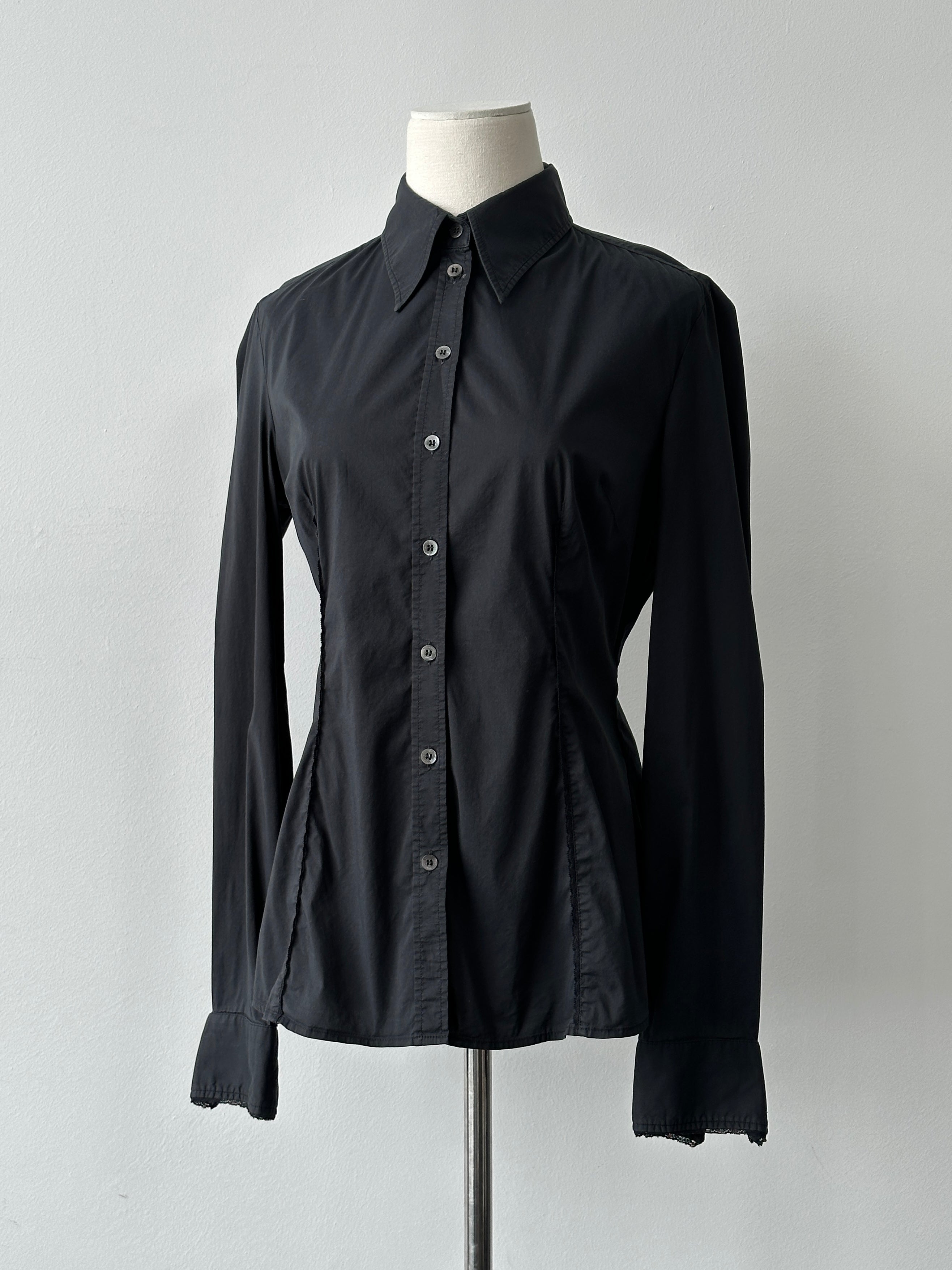 Dolce & Gabbana 1990s Dagger Collar Fitted Shirt - S-M