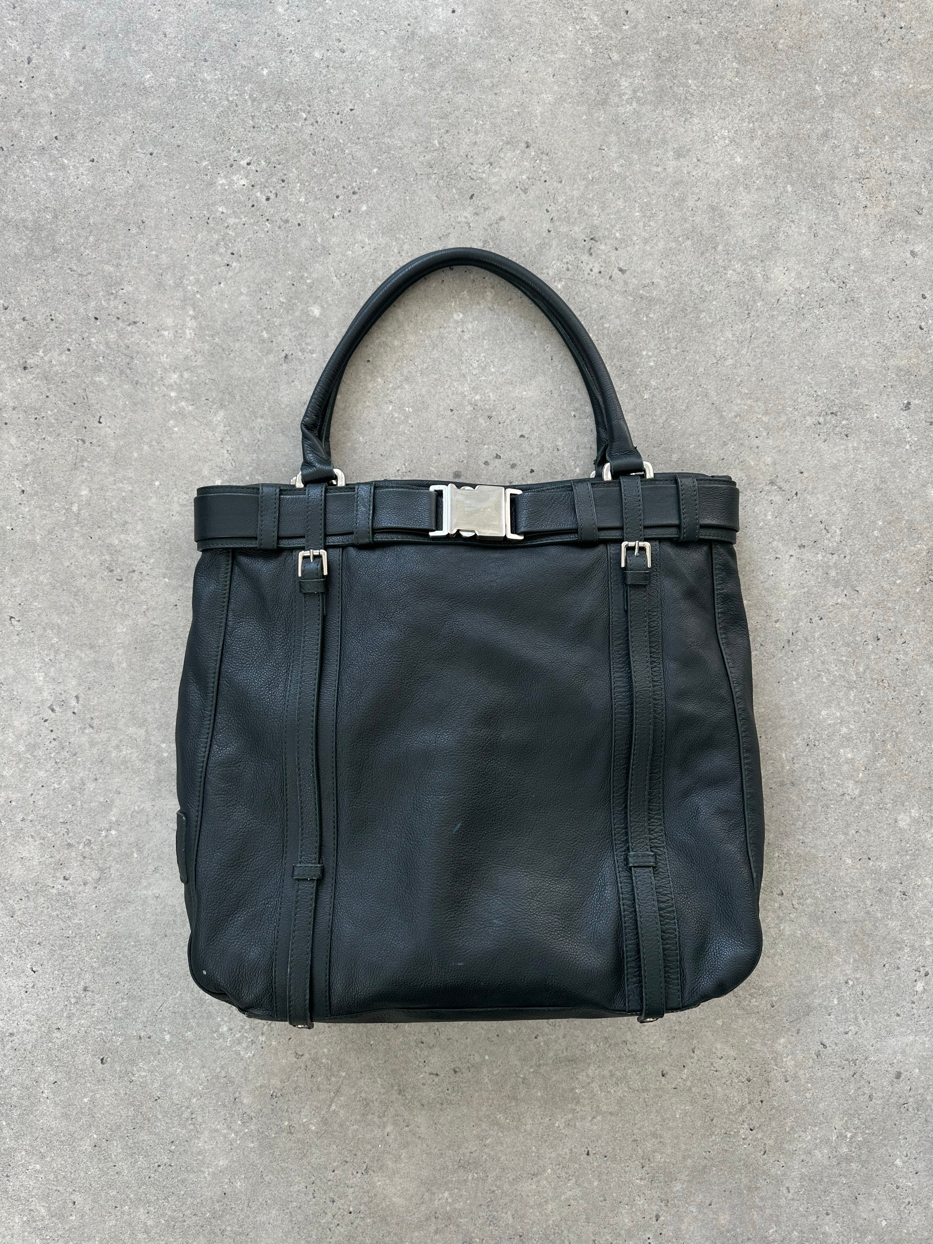 Italian Vintage 2000s Leather Buckle Shoulder Bag