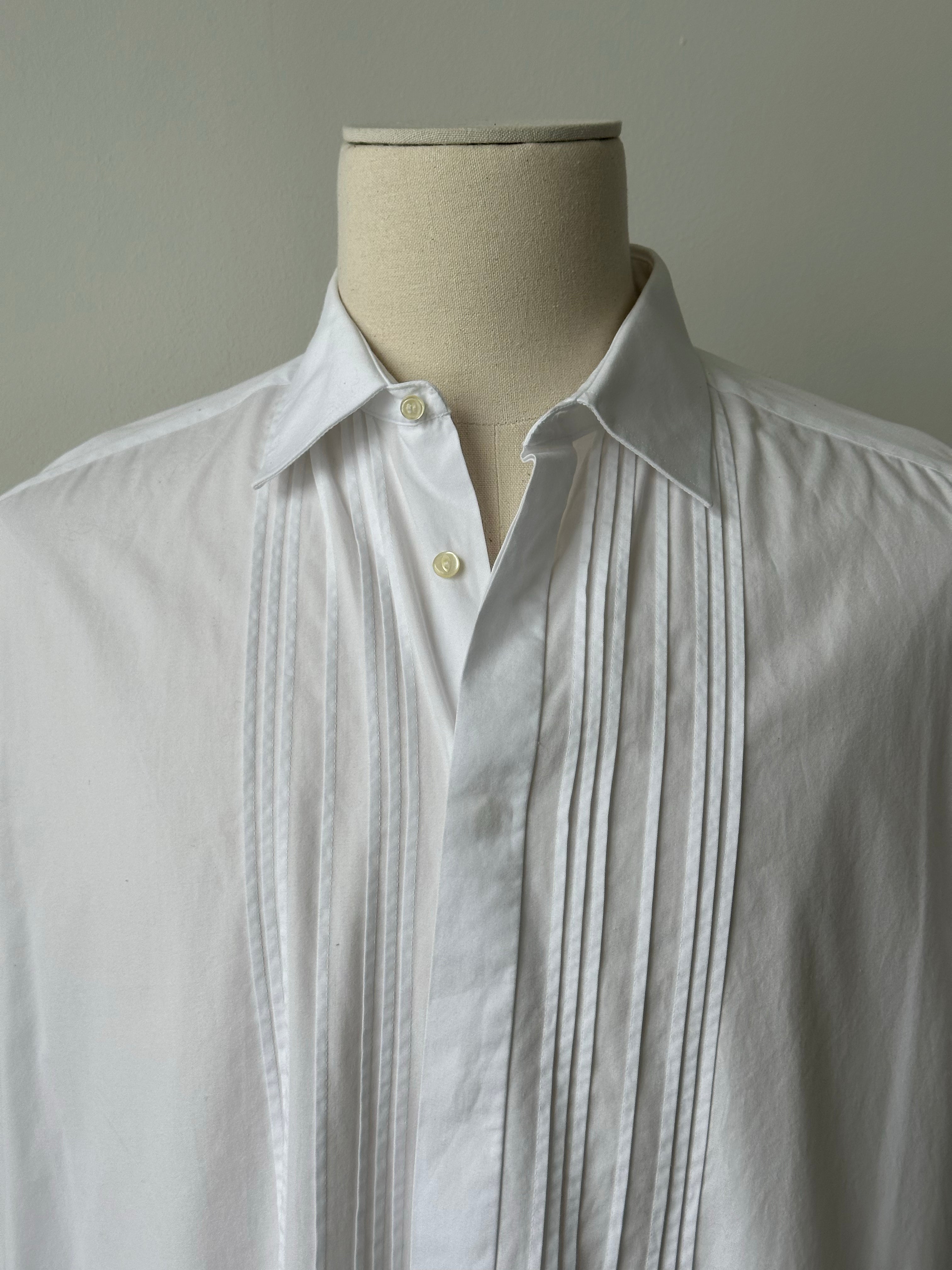 Christian Dior Monsieur 1990s Pure Cotton Tuxedo Dress Shirt - L
