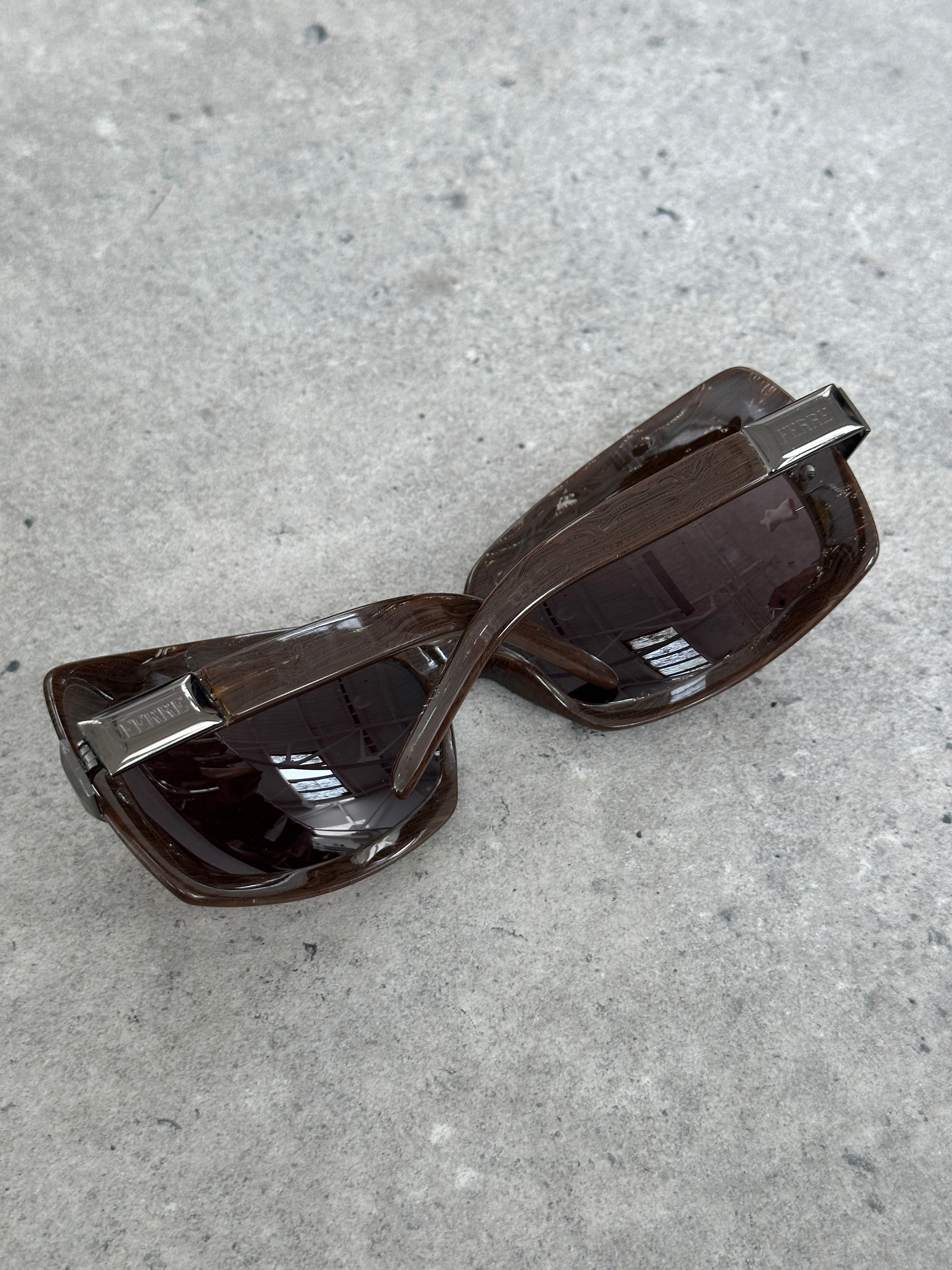 Gianfranco Ferrre 1990s Oversized Logo Sunglasses