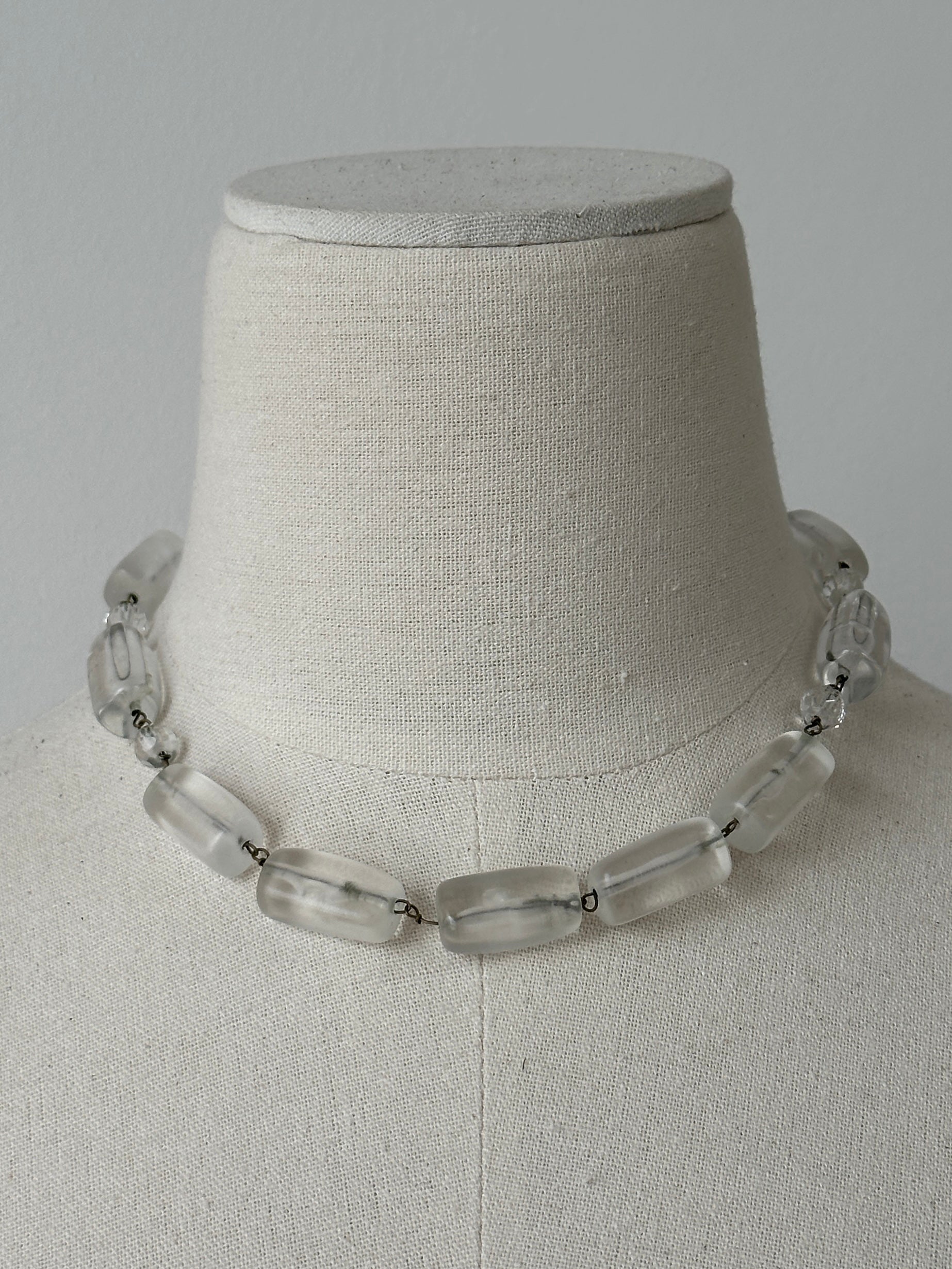 Giorgio Armani Le Collezioni 2000s Frosted Resin Necklace