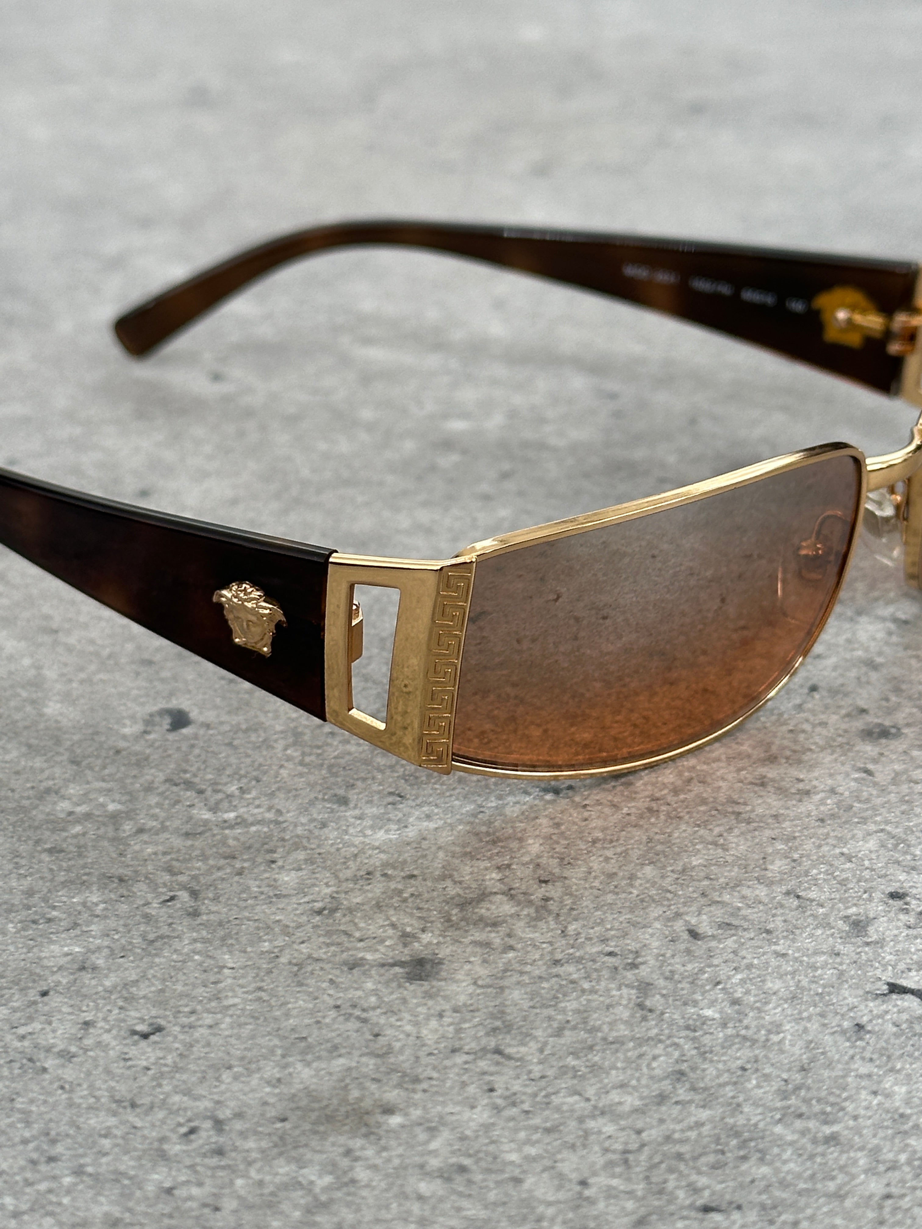 Versace 2000s Rectangular Medusa Logo Sunglasses