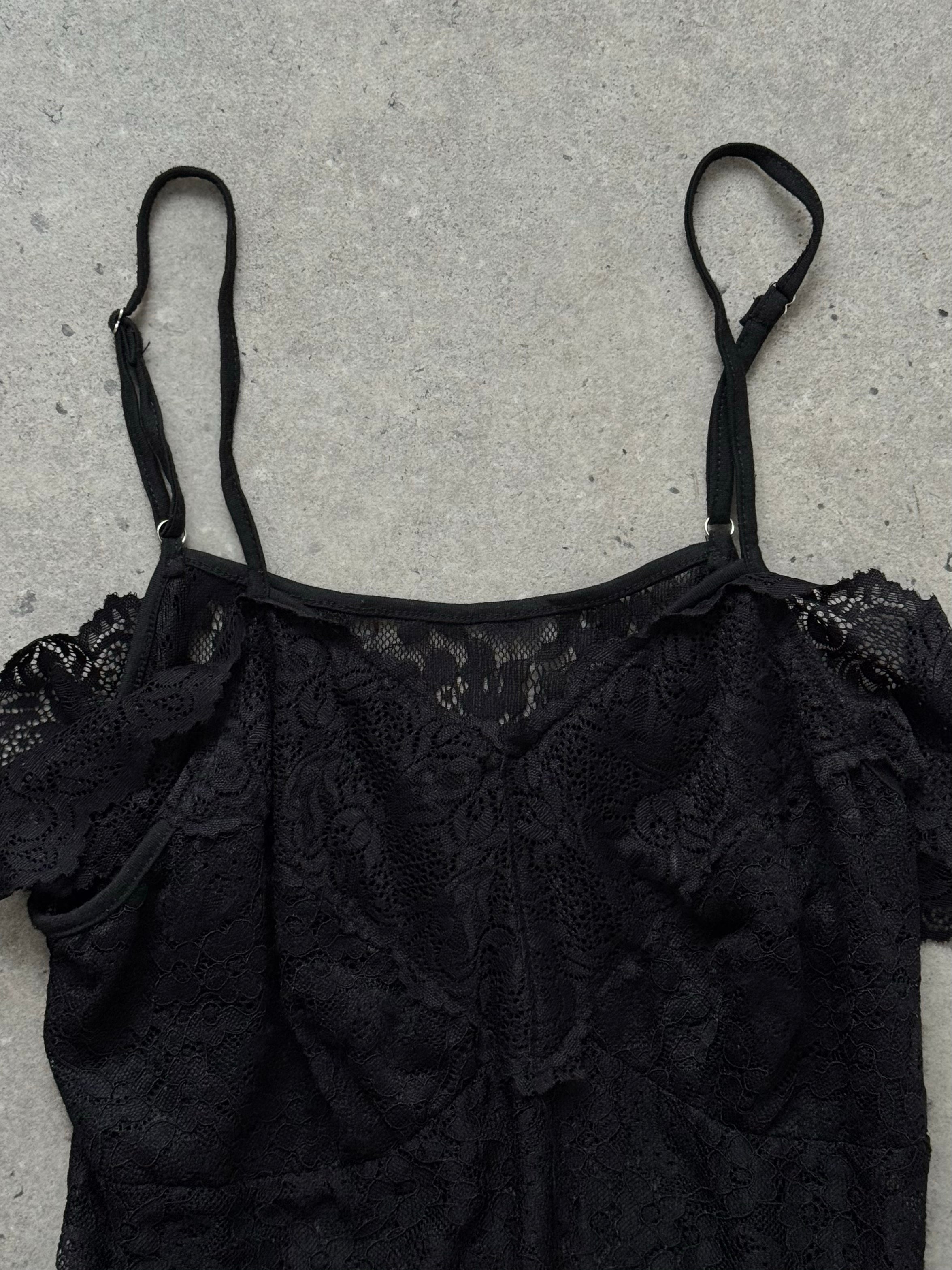 Vintage 1990s Lace Bodysuit - L