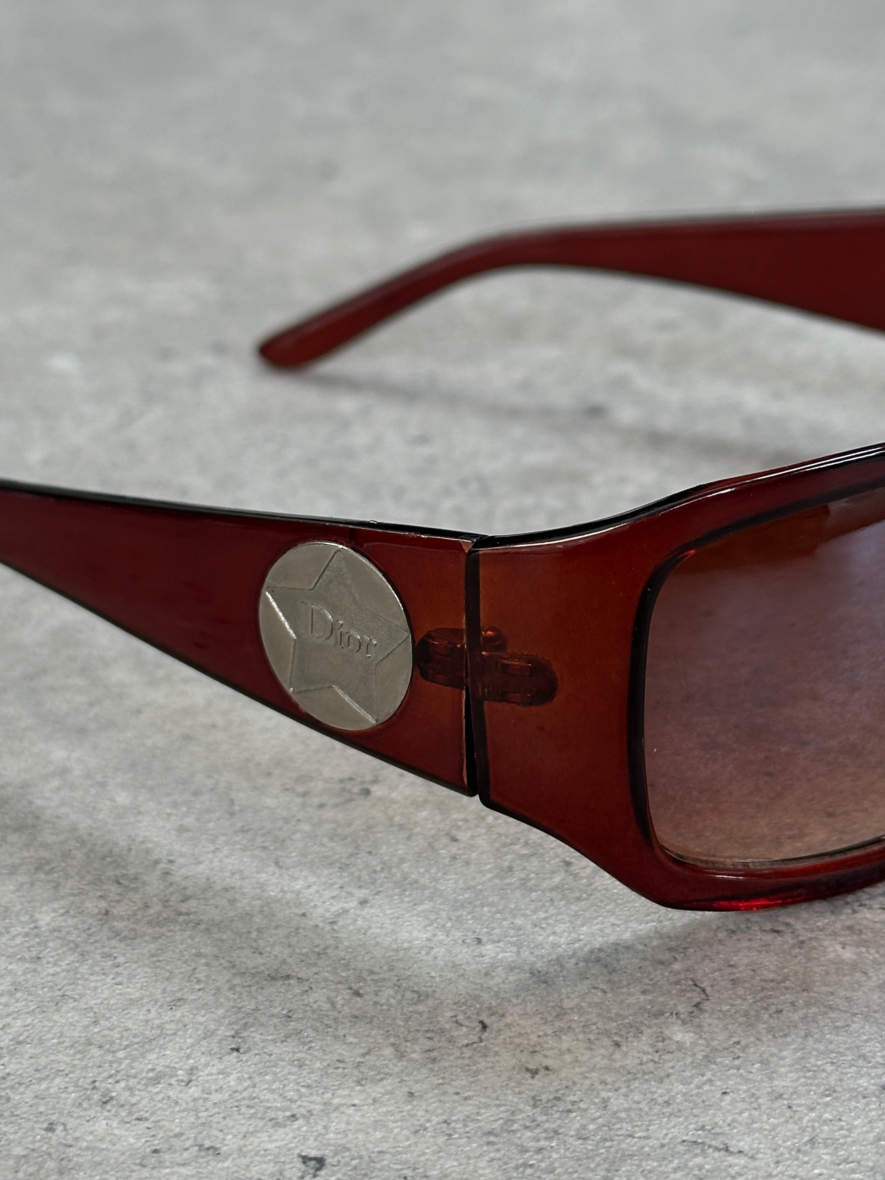 Christian Dior 1990s Star Square Logo Sunglasses