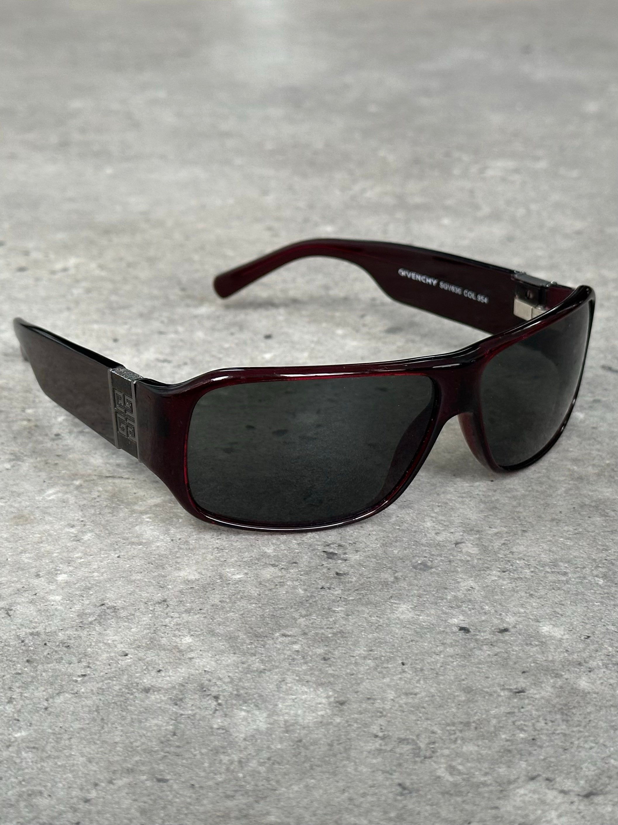 Givenchy 2000s Oversized Rectangle Logo Sunglasses