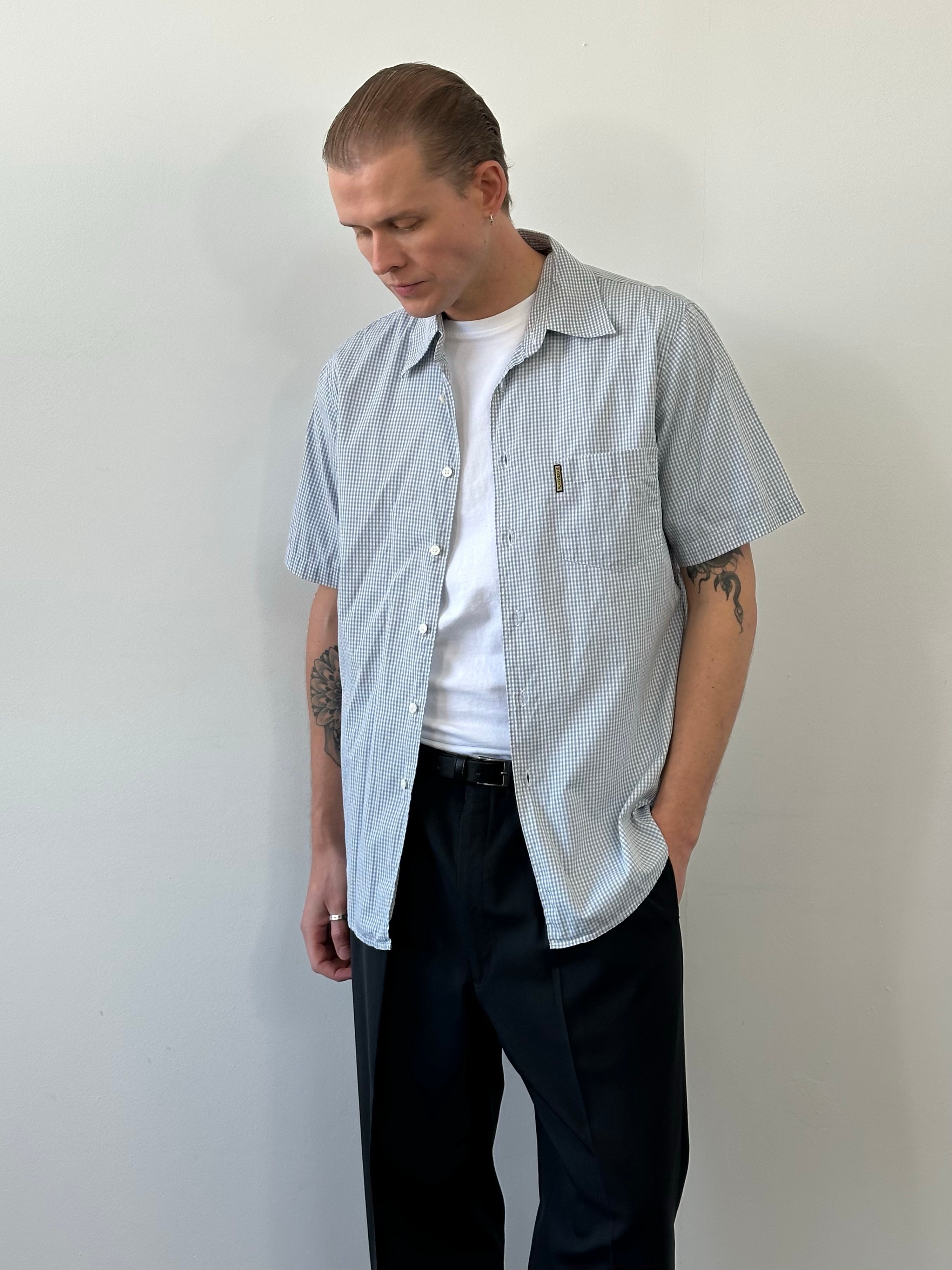 Armani Jeans 1990s Pure Cotton Check Shirt - L