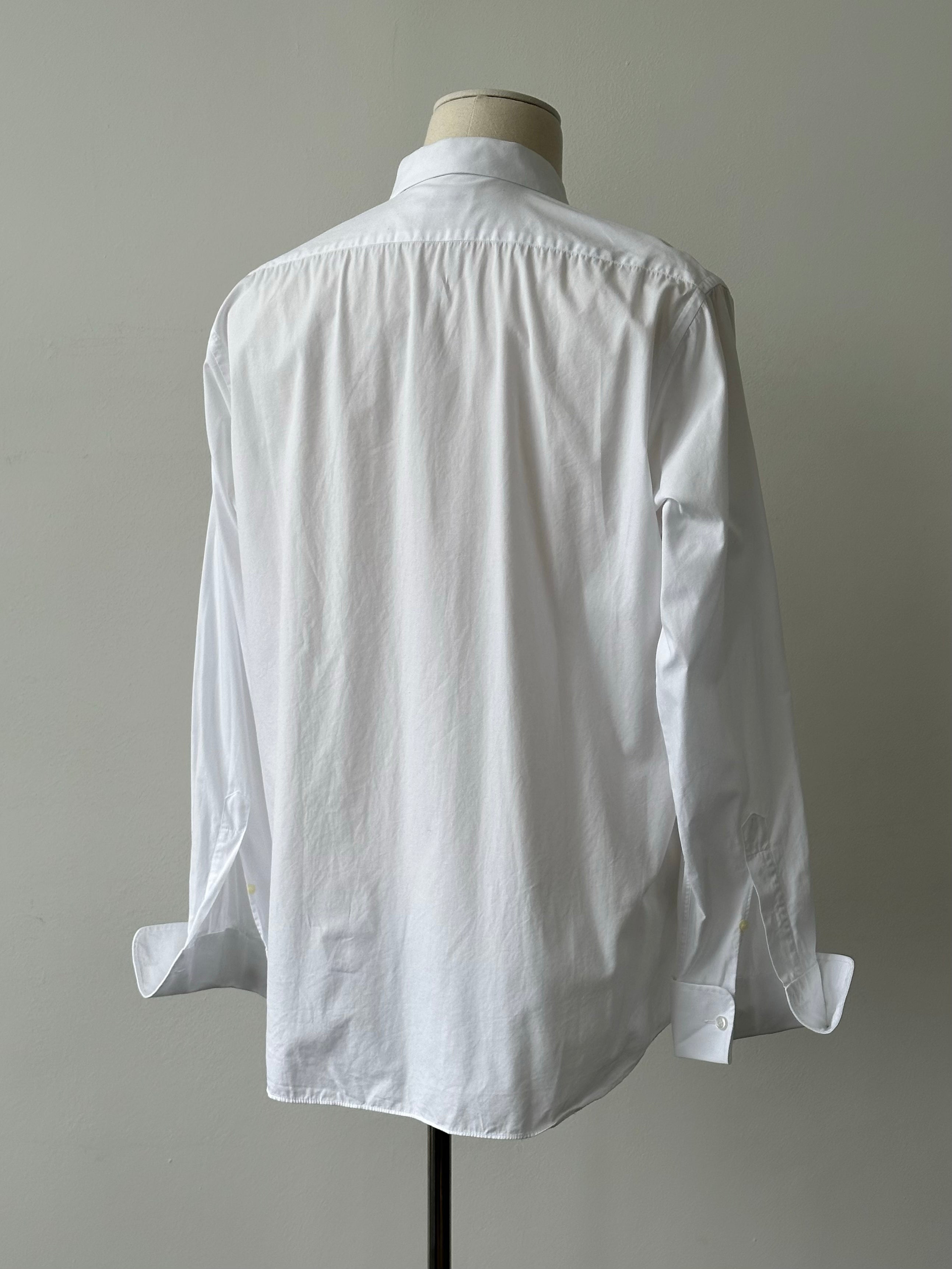 Christian Dior Monsieur 1990s Pure Cotton Tuxedo Dress Shirt - L