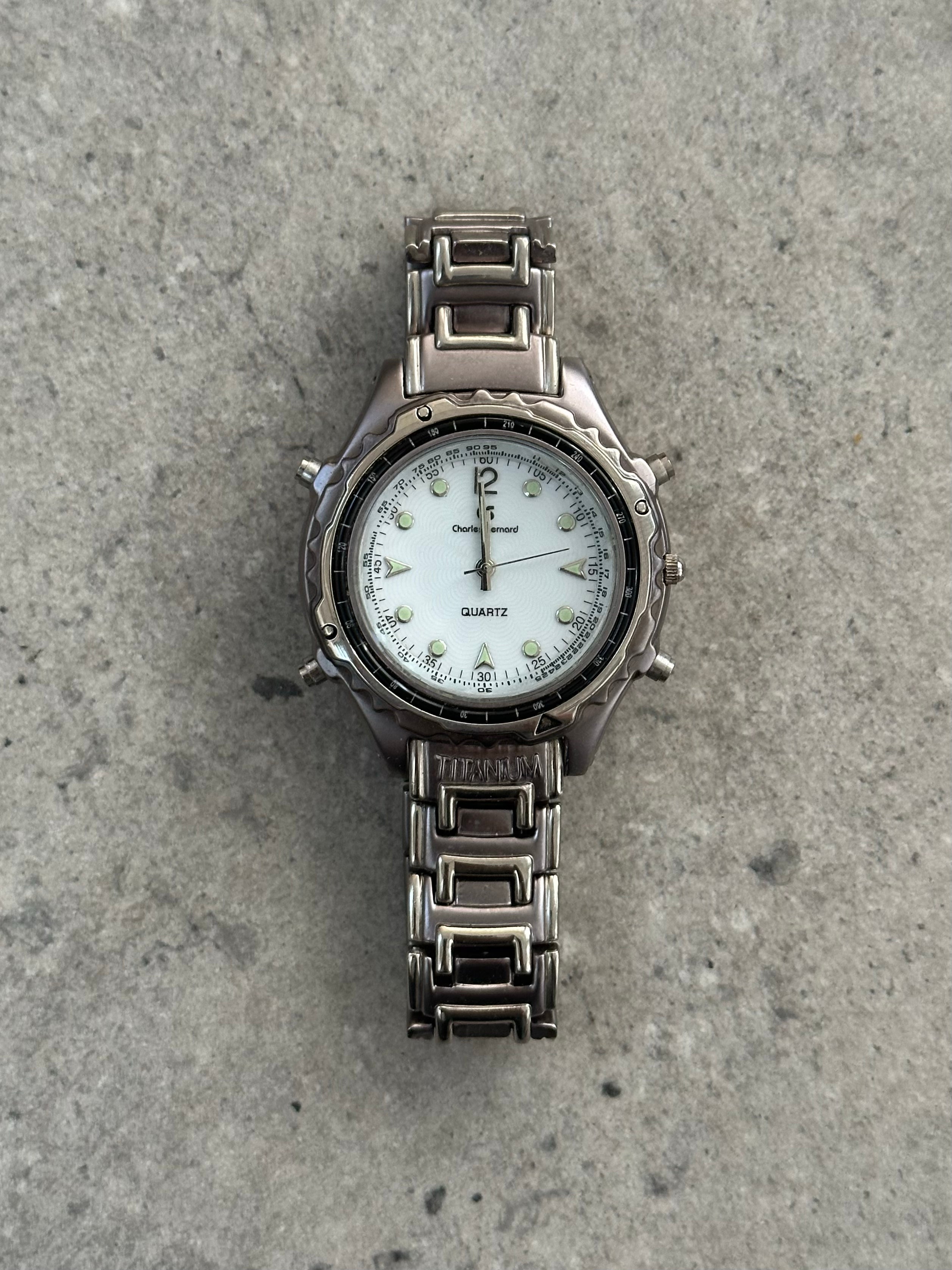 Vintage 1990s Stainless steel back | water resistant titanium | Japan quartz movement Watch