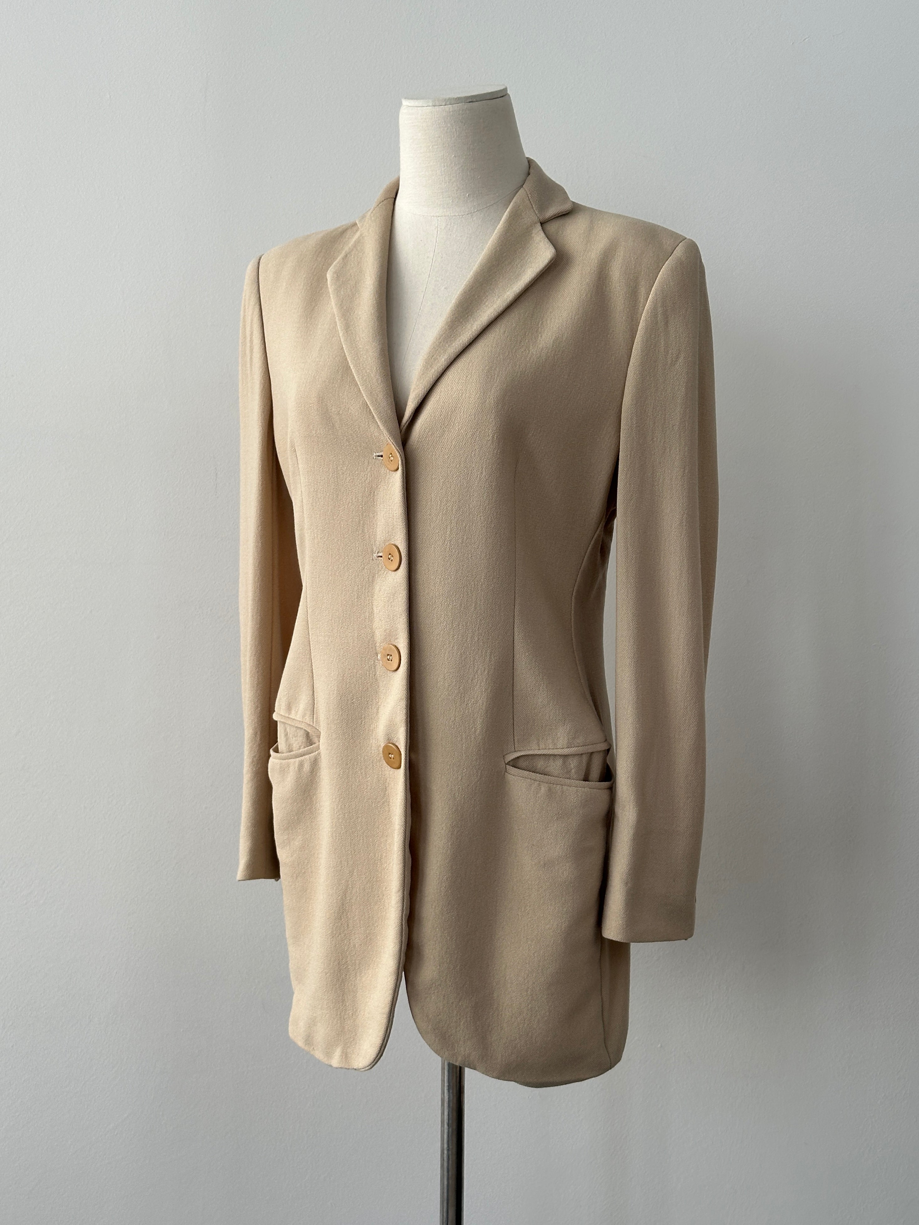 Mani 1990s Wool Single Breasted Blazer - S