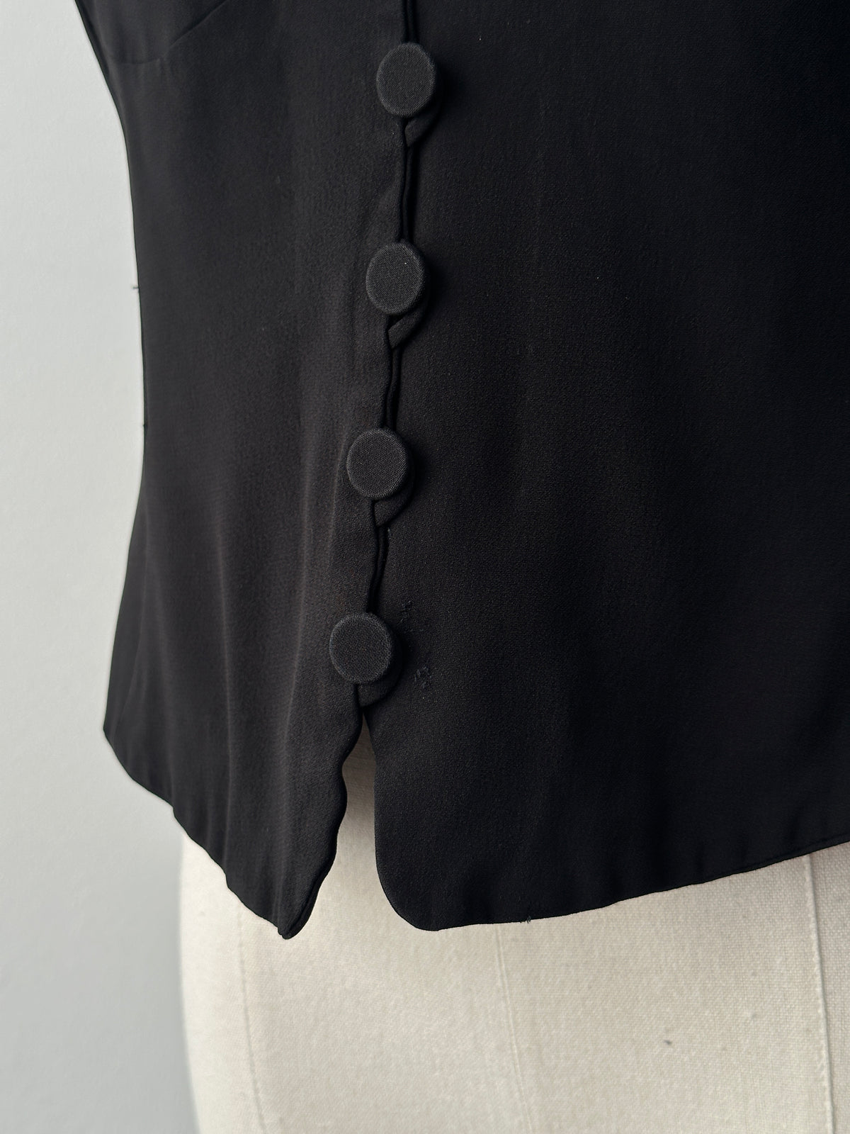 Emporio Armani 1990s Fitted Tailored Single Button Waistcoat - M