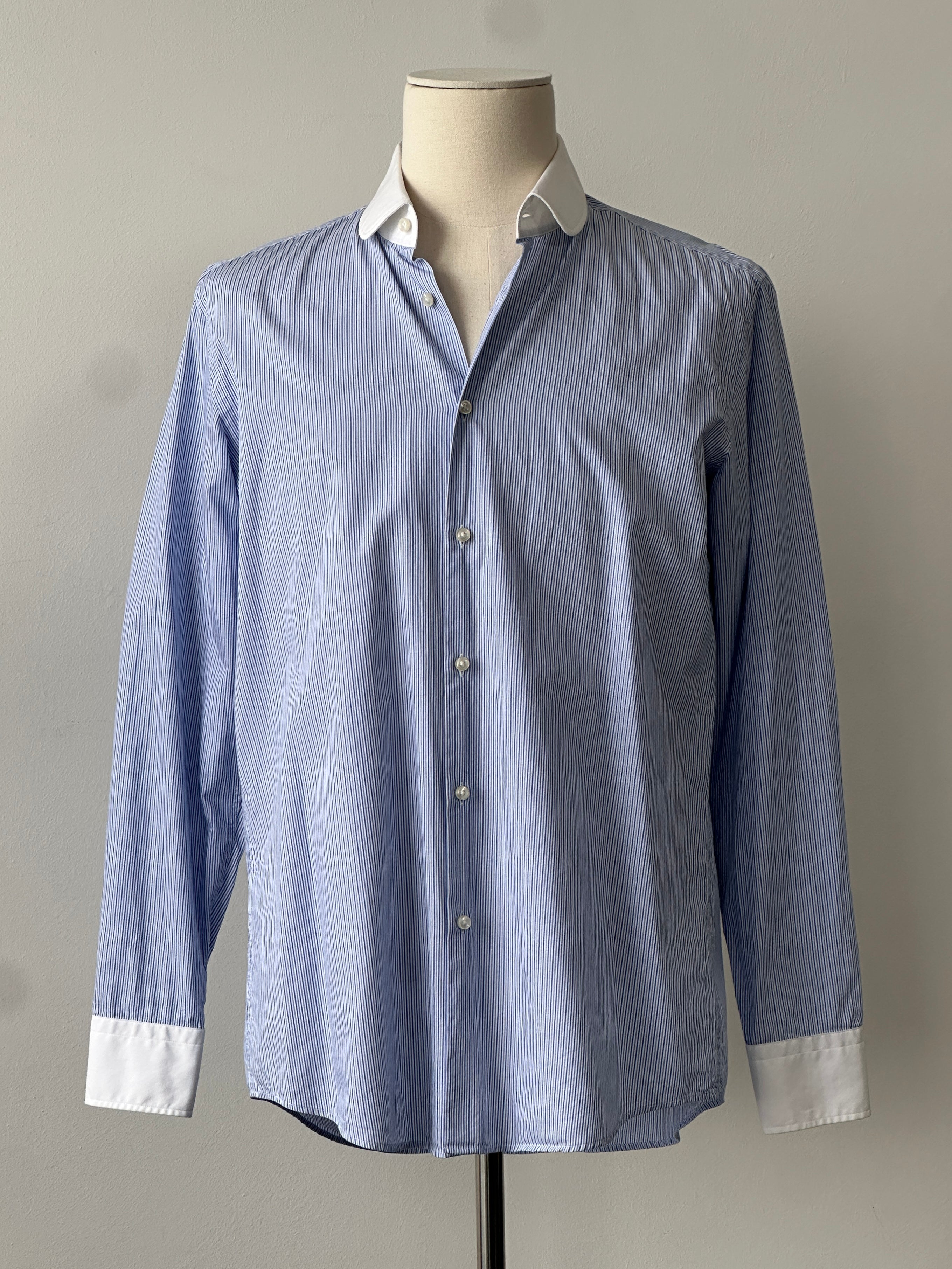 Hugo Boss 2000s Pure Cotton Striped Shirt - M-L
