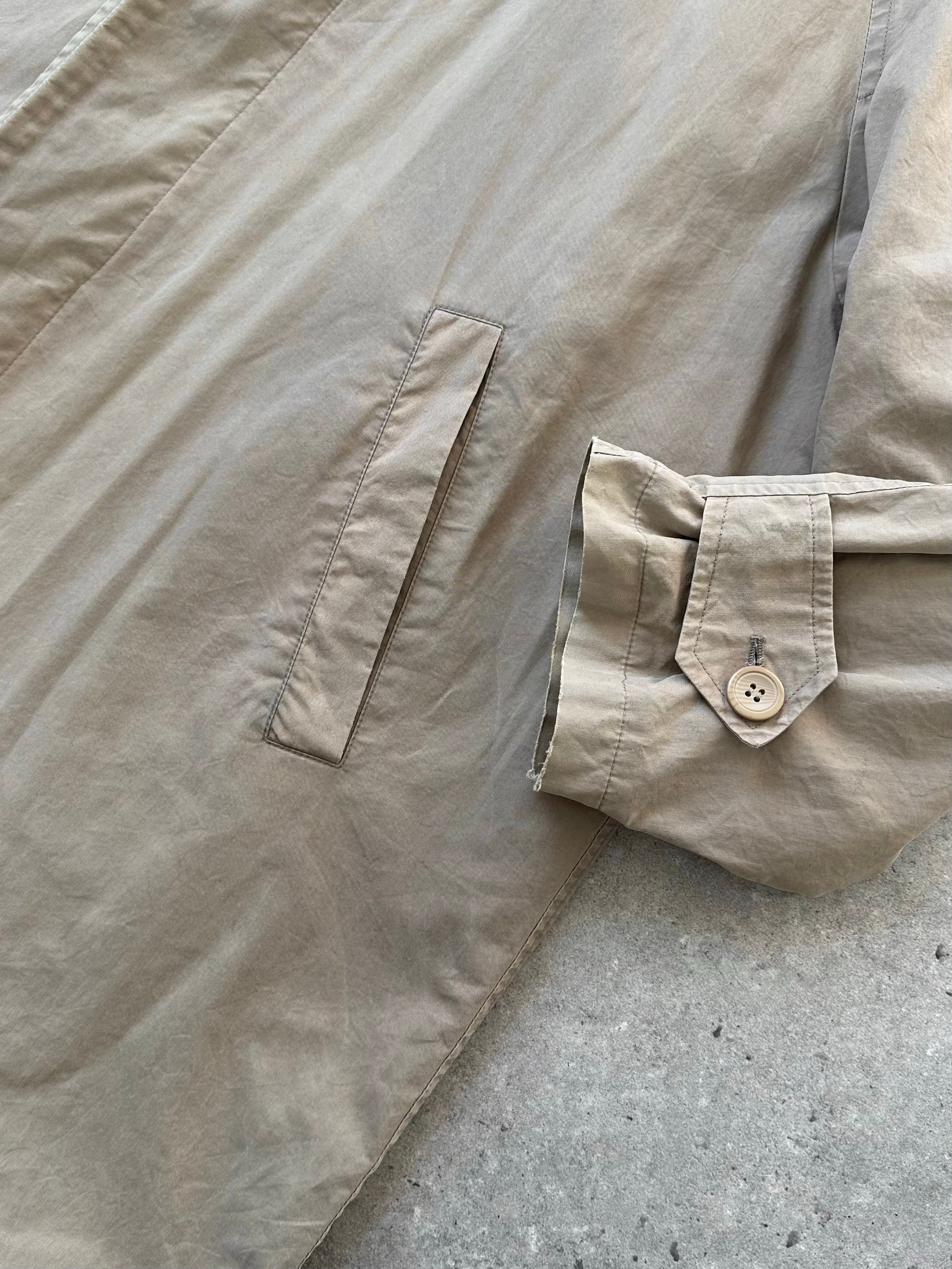 Givenchy 1990s Cotton High Neck Trench Coat - L