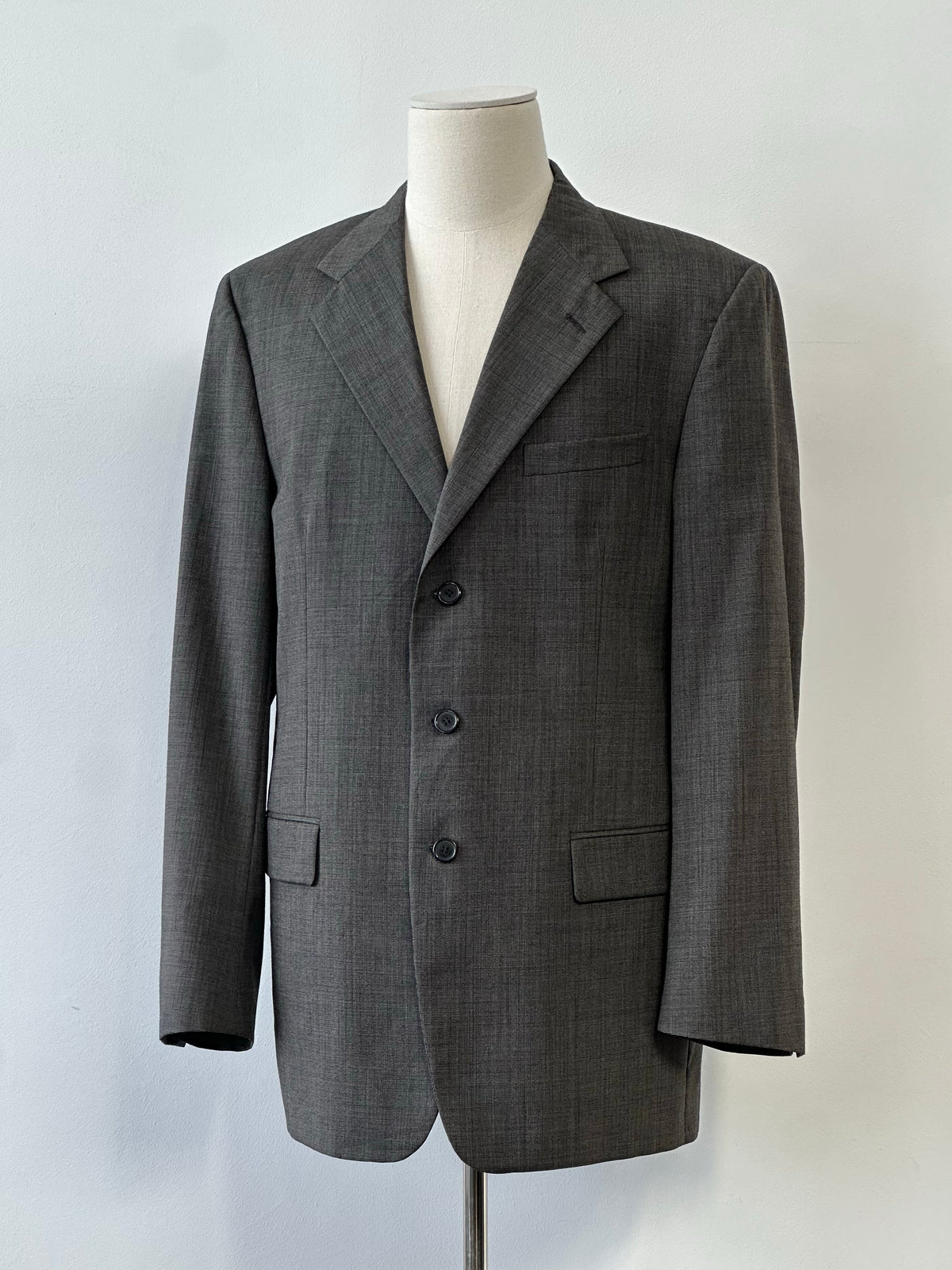 Givenchy 1990s Pure Worsted Wool Single Breasted Blazer - 42L