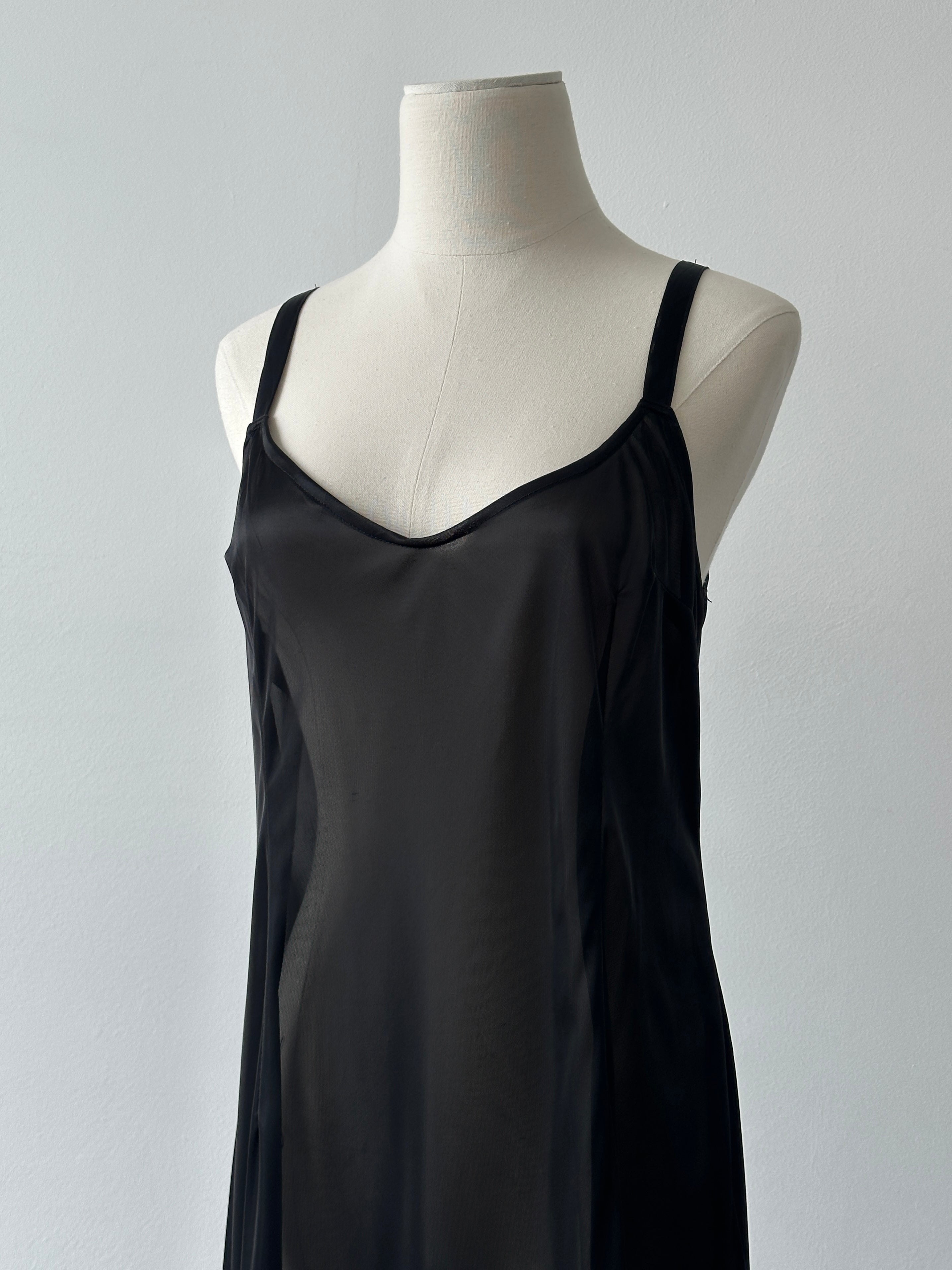 Vintage 2000s Sheer Midi Slip Dress - S-M