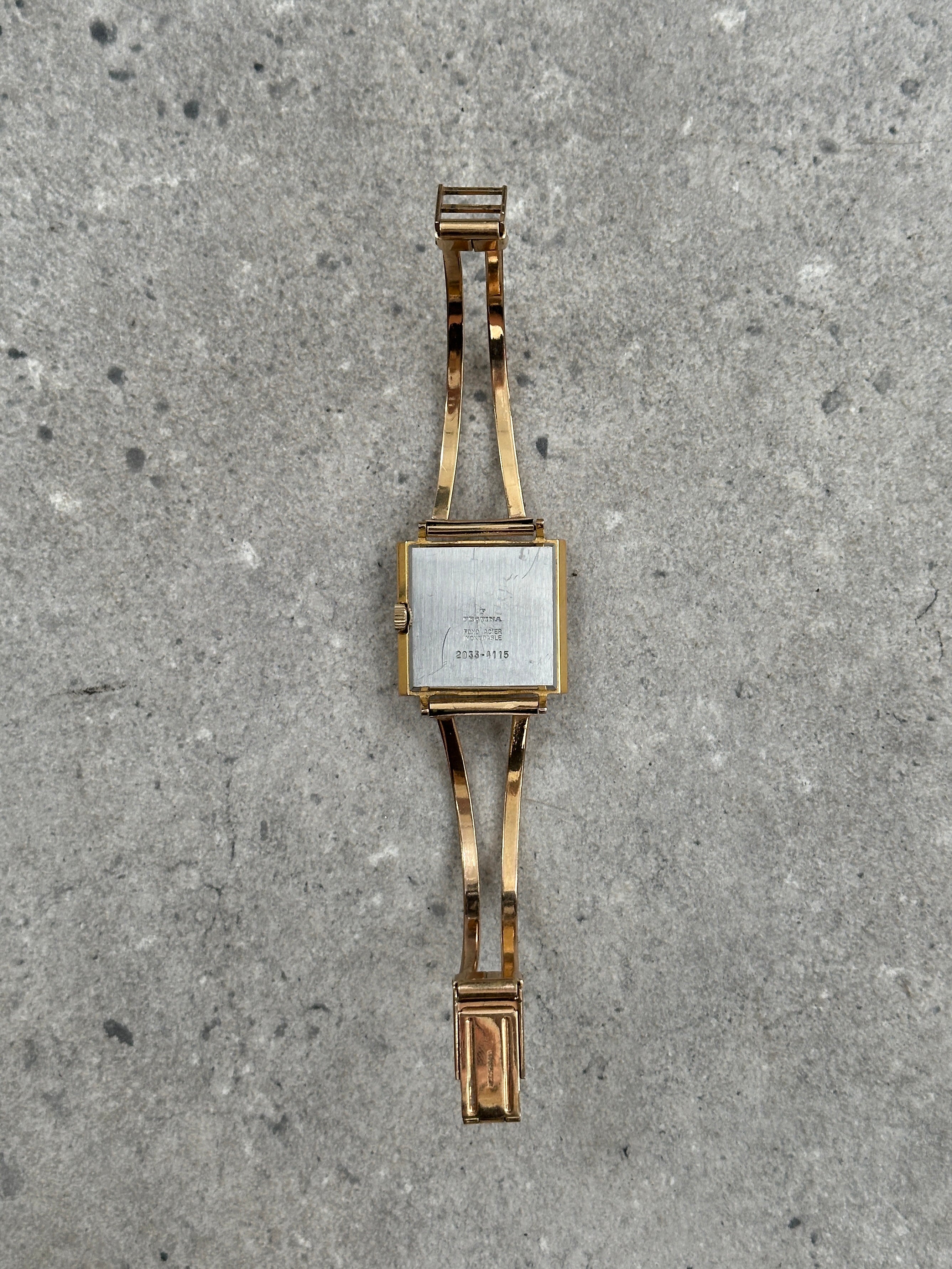 Vintage Festina 1970s Swiss Gold Tone Bracelet Mechanical Watch