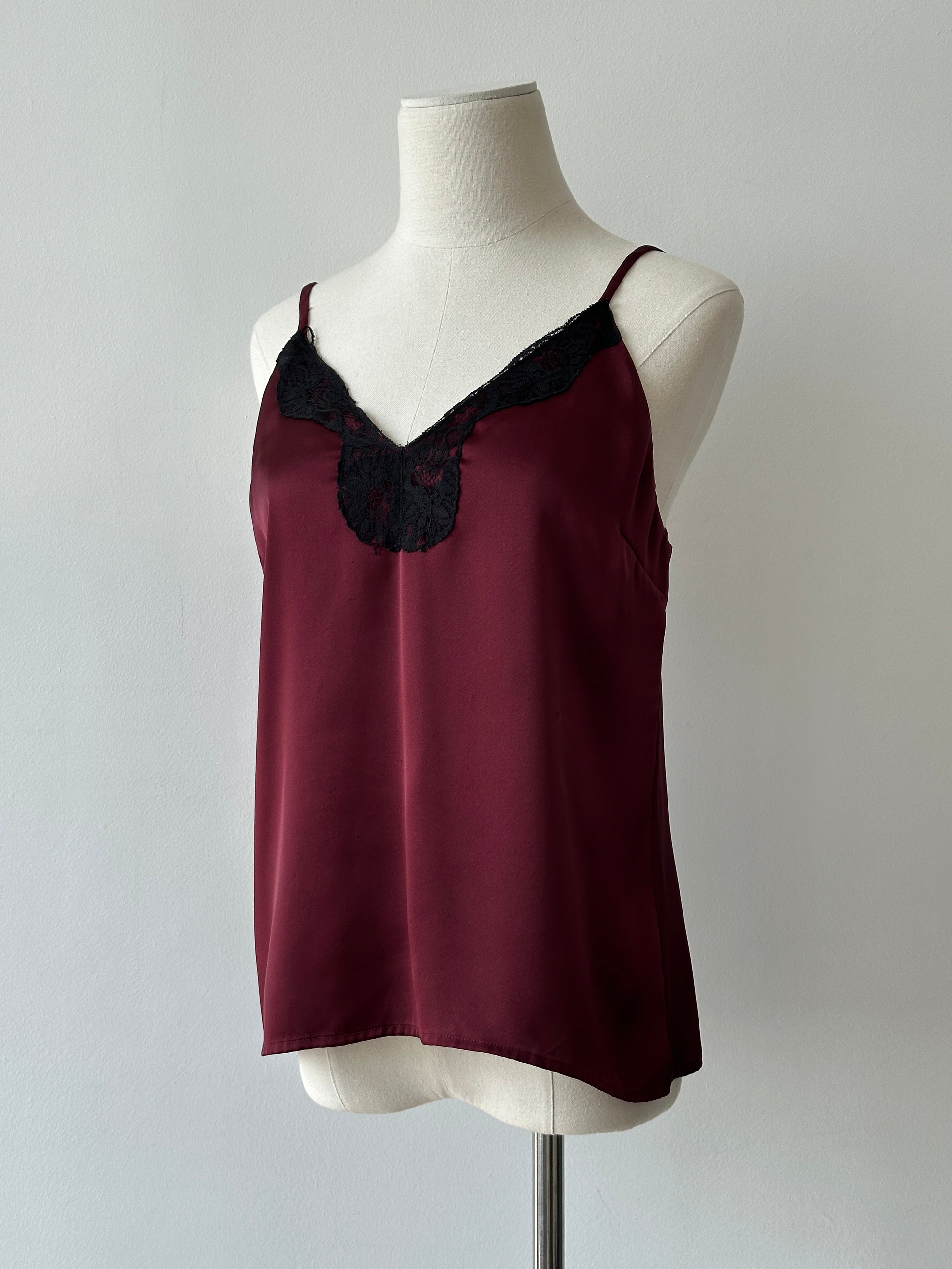 Vintage 2000s Satin Lace Top - S