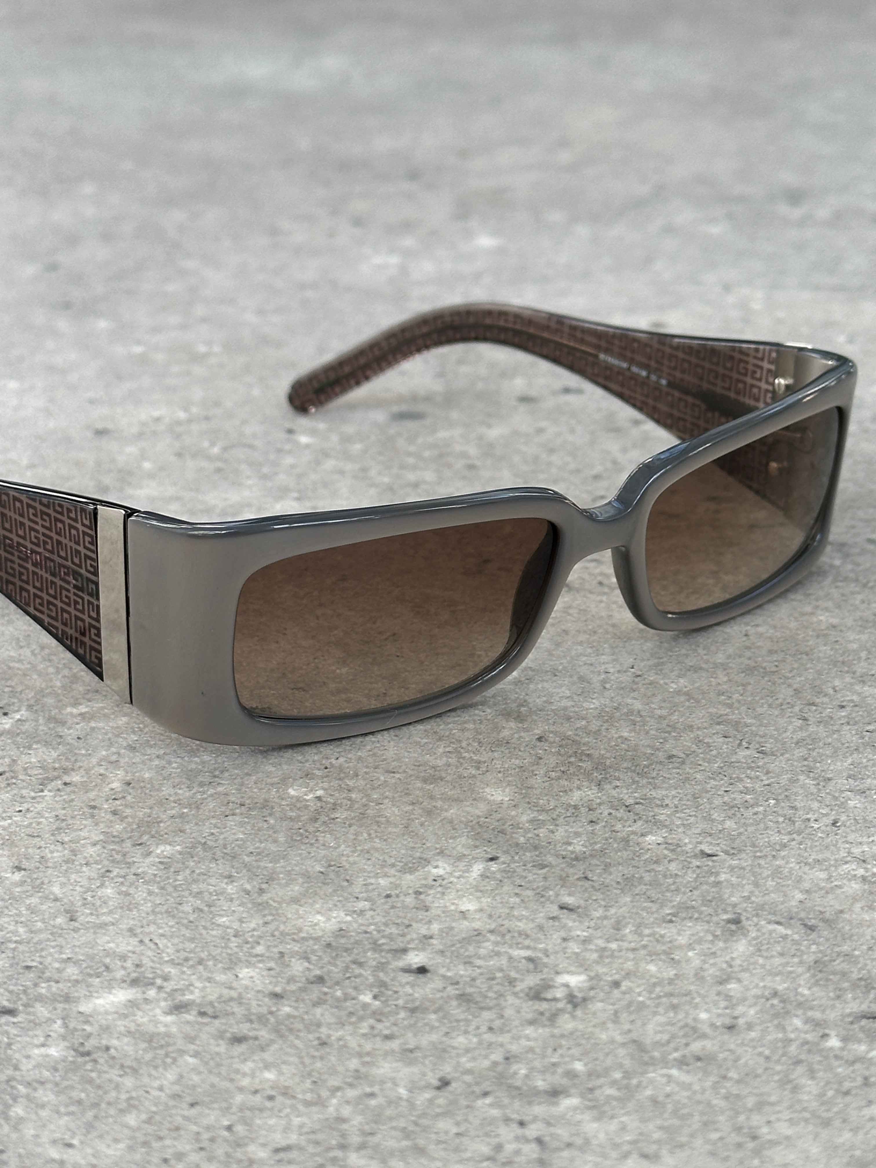 Givenchy 2000s Rectangular Monogram Sunglasses