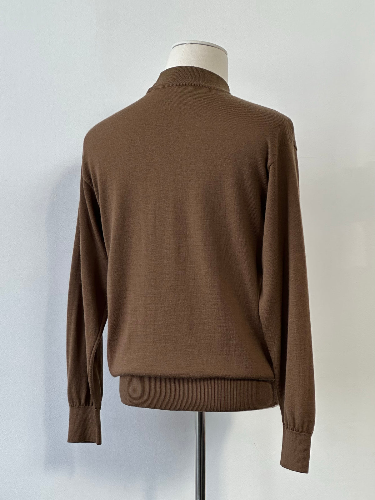 Yves Saint Laurent 1990s Pure Wool High Neck Knit Jumper - M