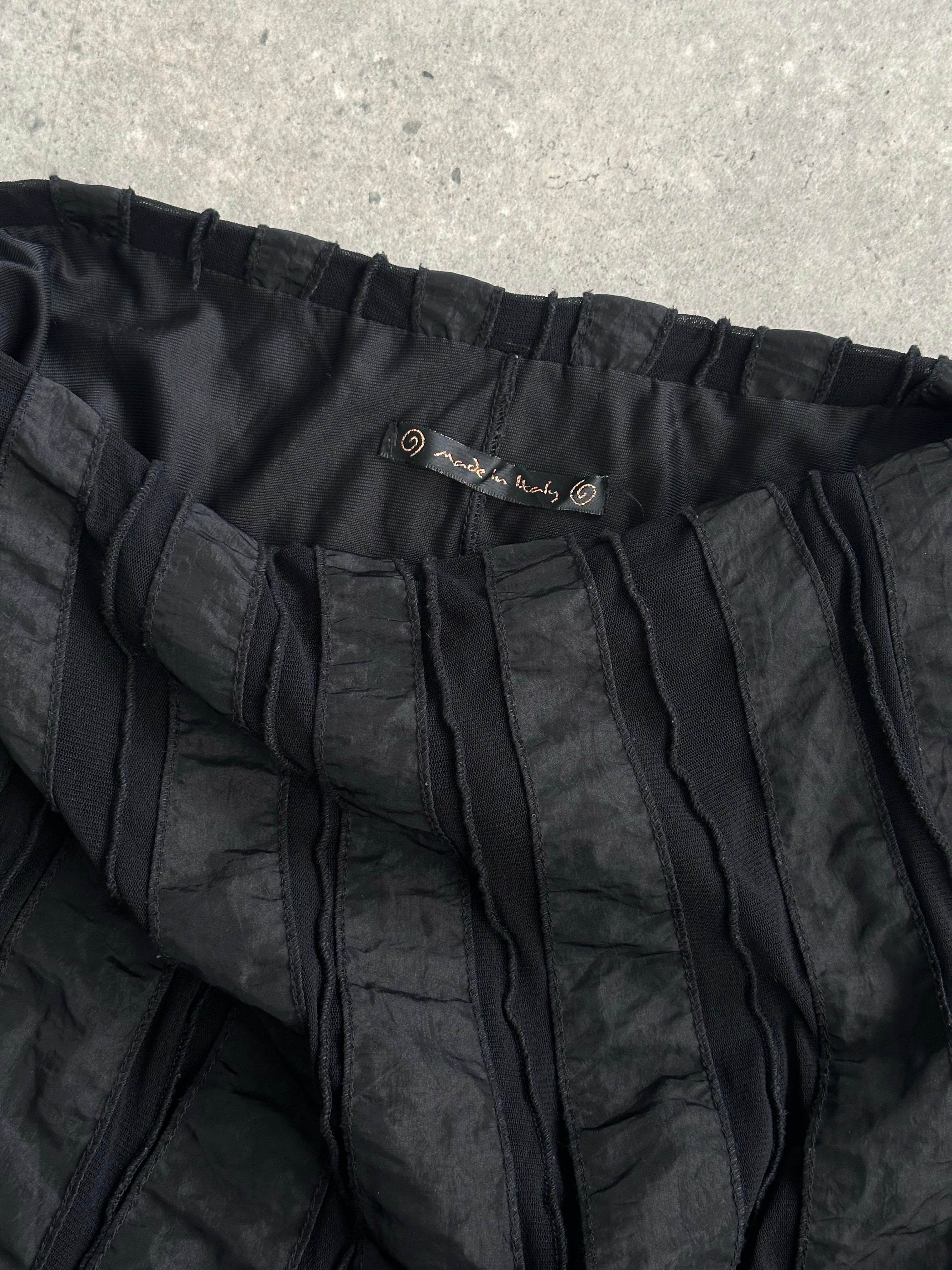 Italian Vintage 1990s Satin Paneled Midi Skirt - W28-32