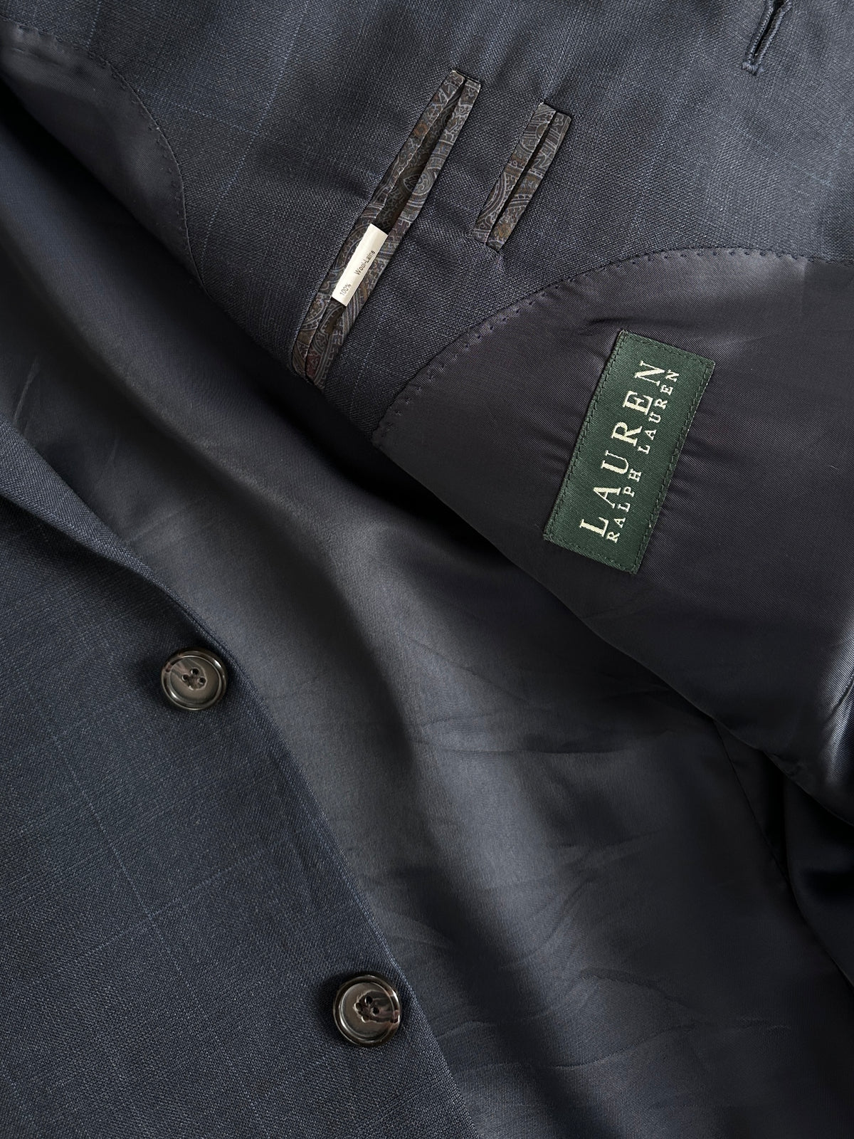 Ralph Lauren 2000s Check Pure Wool Single Breasted Blazer - 44R