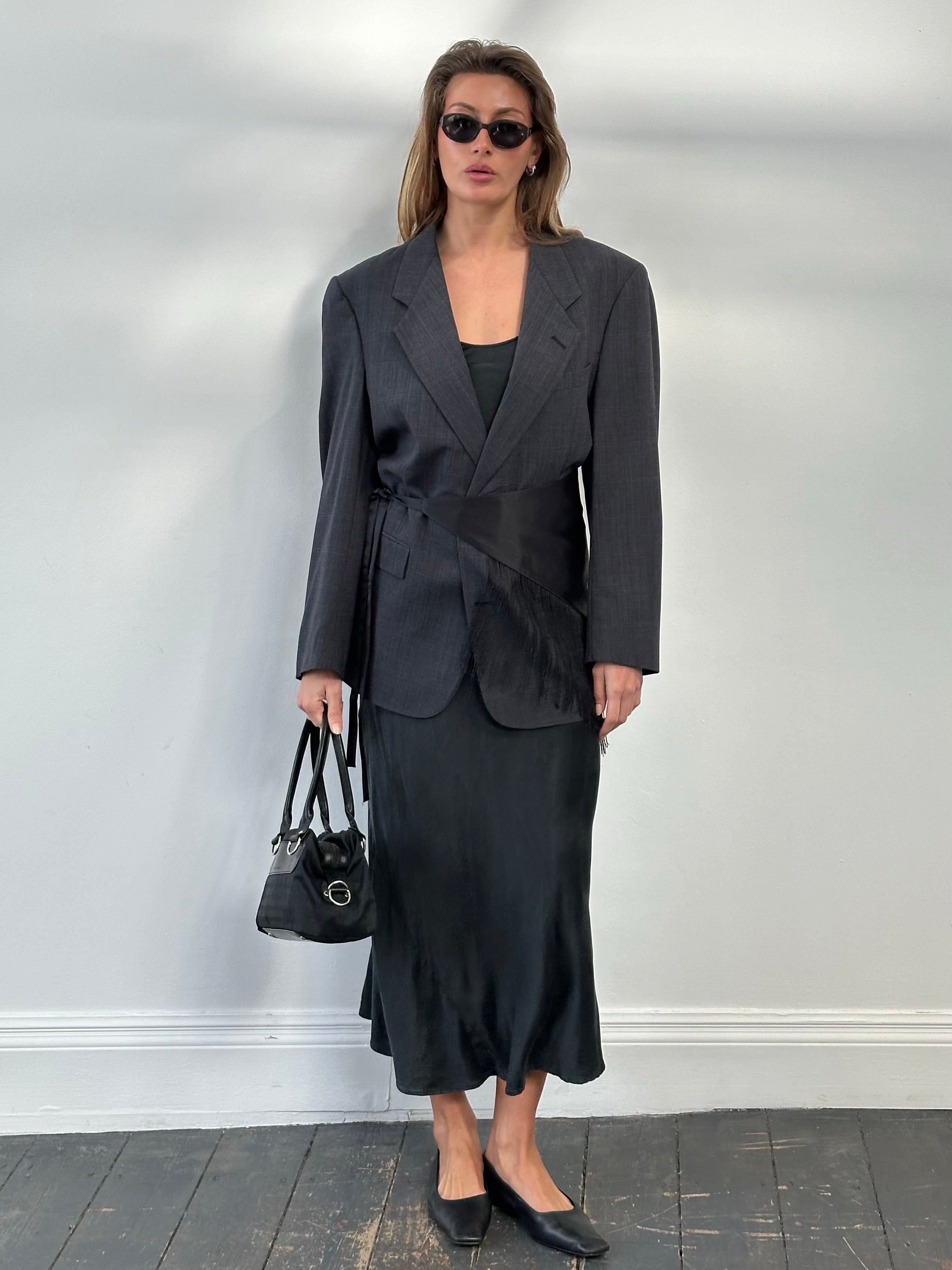 Christian Dior 1980s Check Single Breasted Blazer - XL