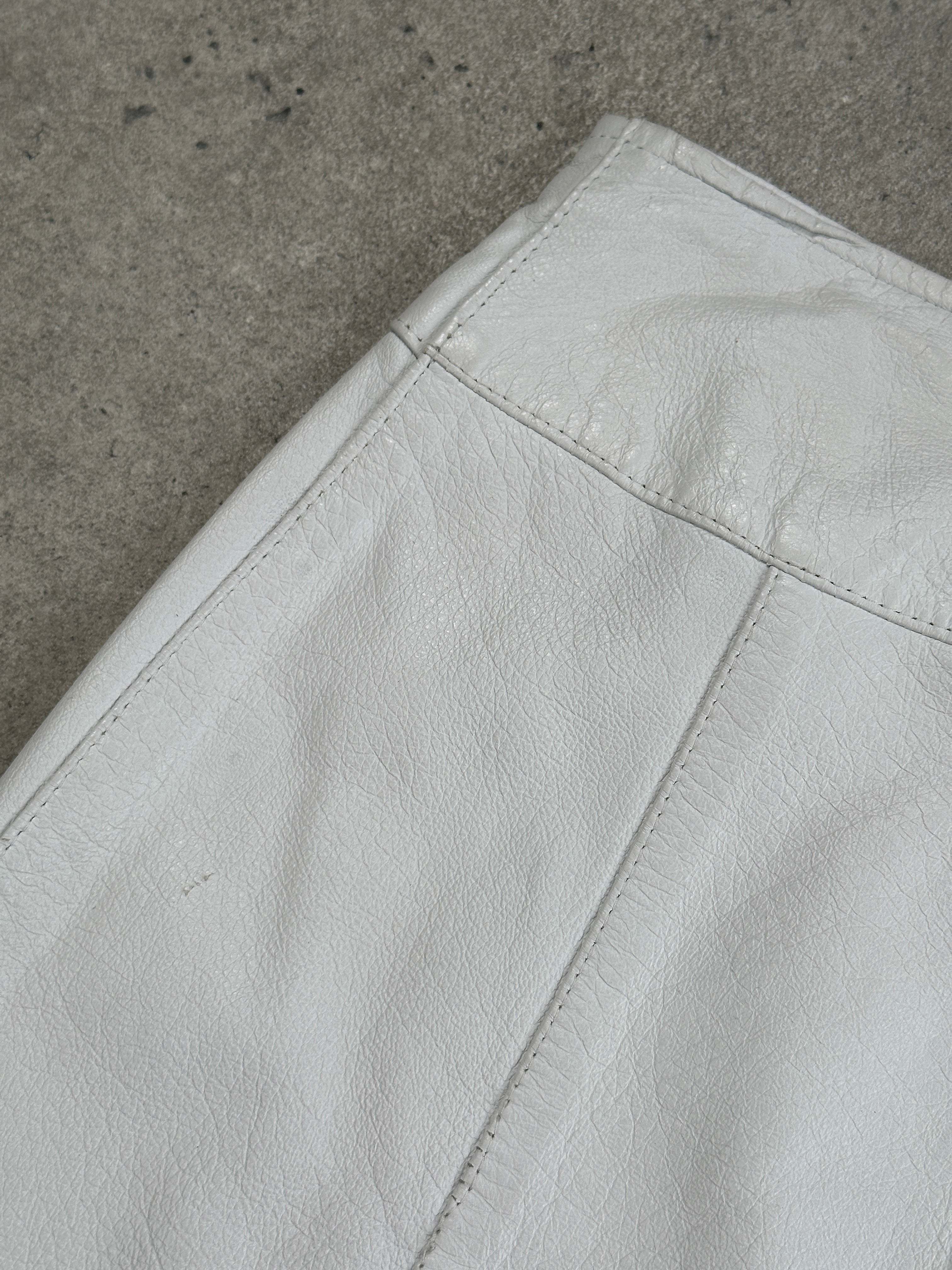 Italian Vintage 1990s Leather Mini Skirt - W26
